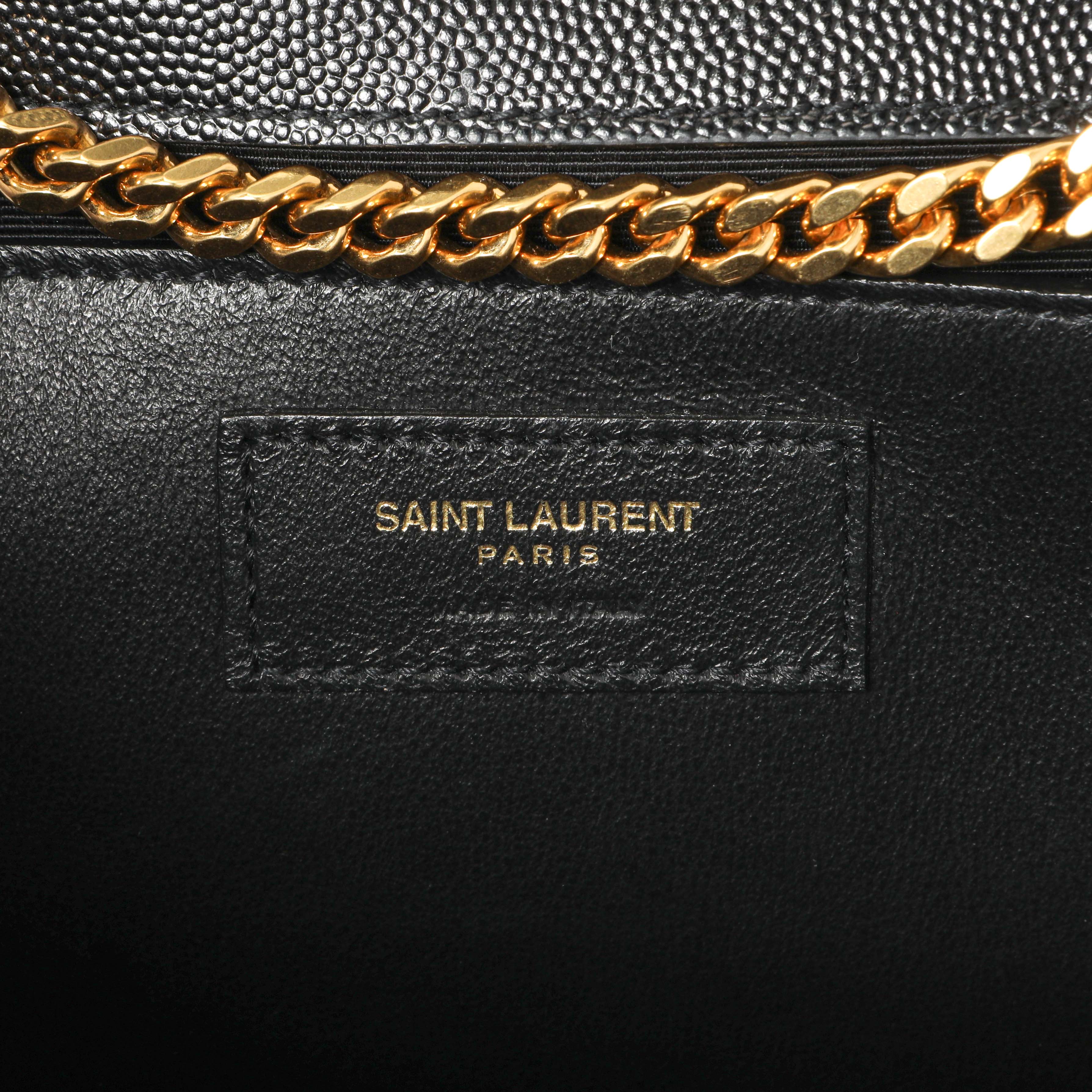 Saint Laurent Black Grain De Poudre Medium Monogram Kate Satchel - Image 5