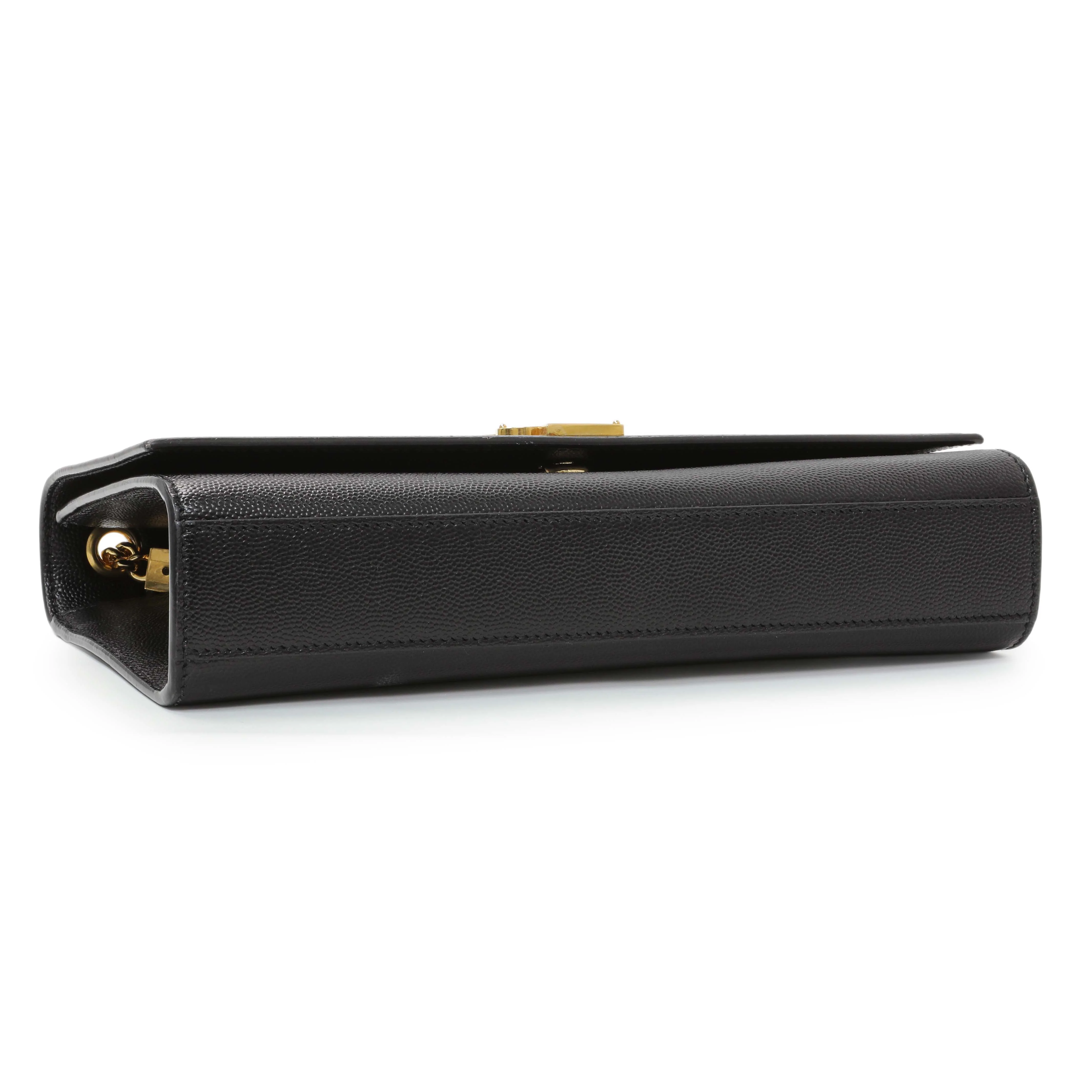 Saint Laurent Black Grain De Poudre Medium Monogram Kate Satchel - Image 3