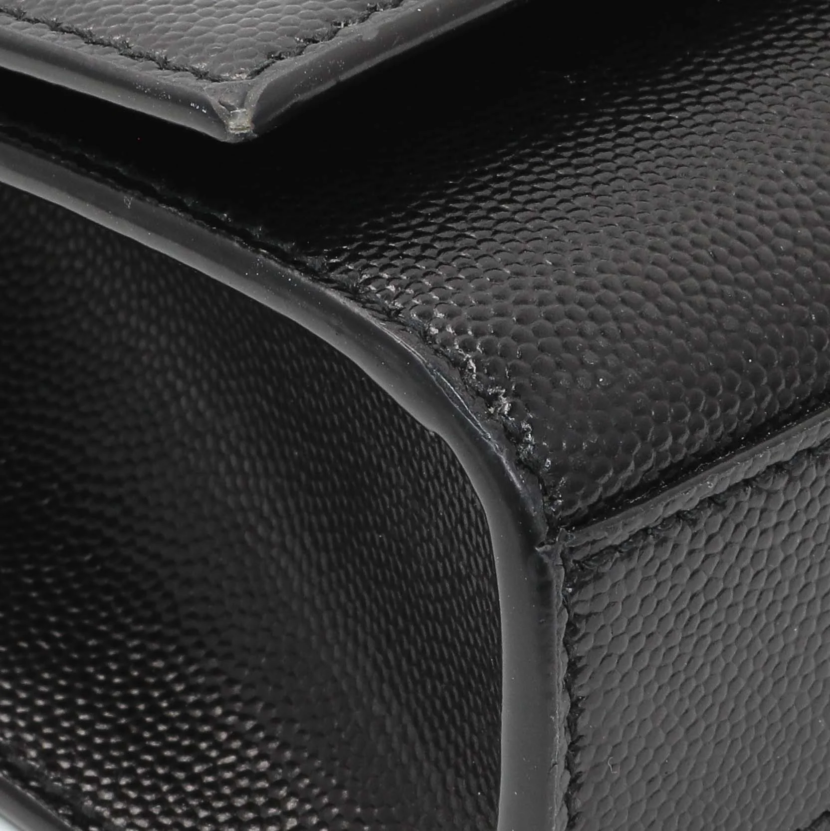 Saint Laurent Black Grain De Poudre Medium Monogram Kate Satchel - Image 4
