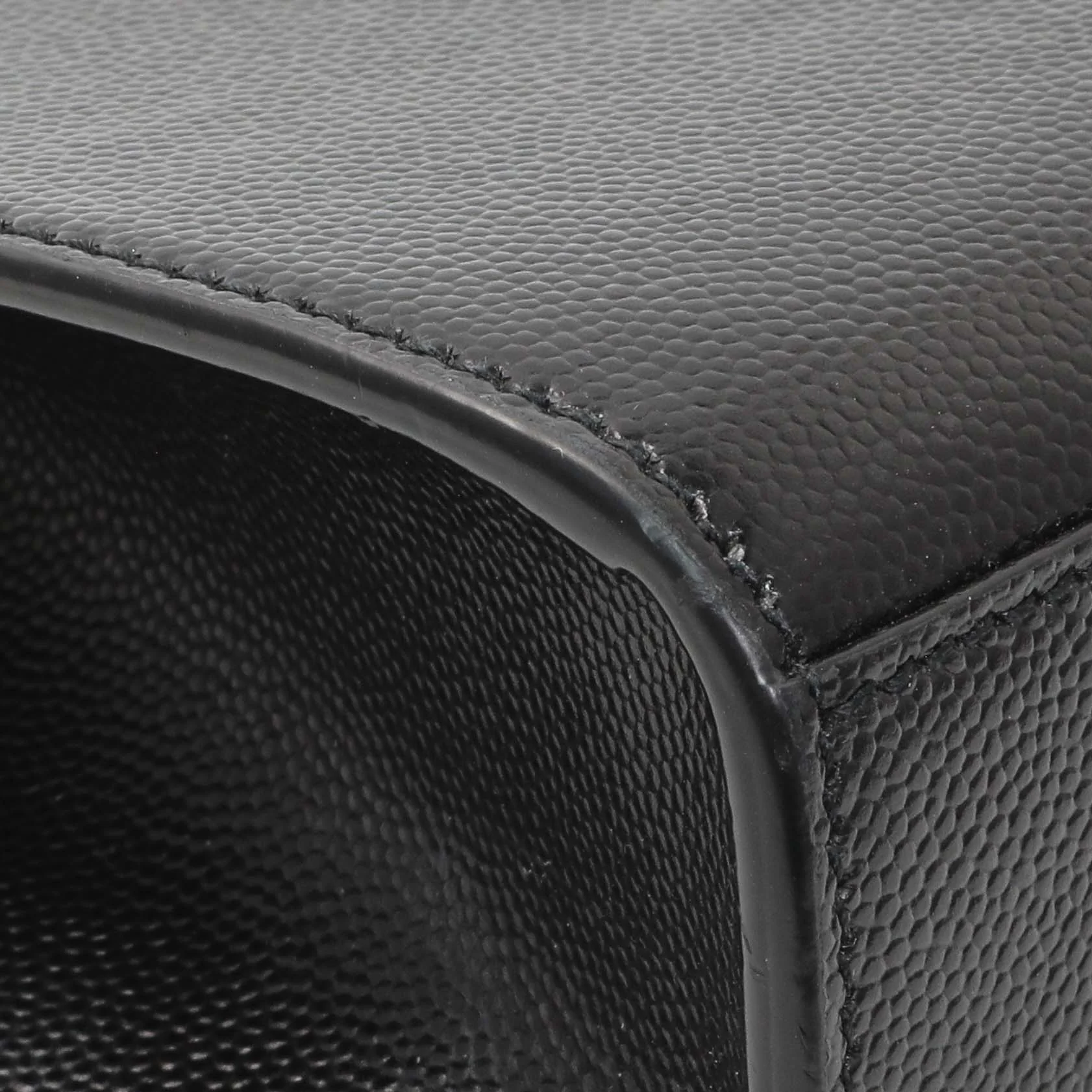 Saint Laurent Black Grain De Poudre Medium Monogram Kate Satchel - Image 6