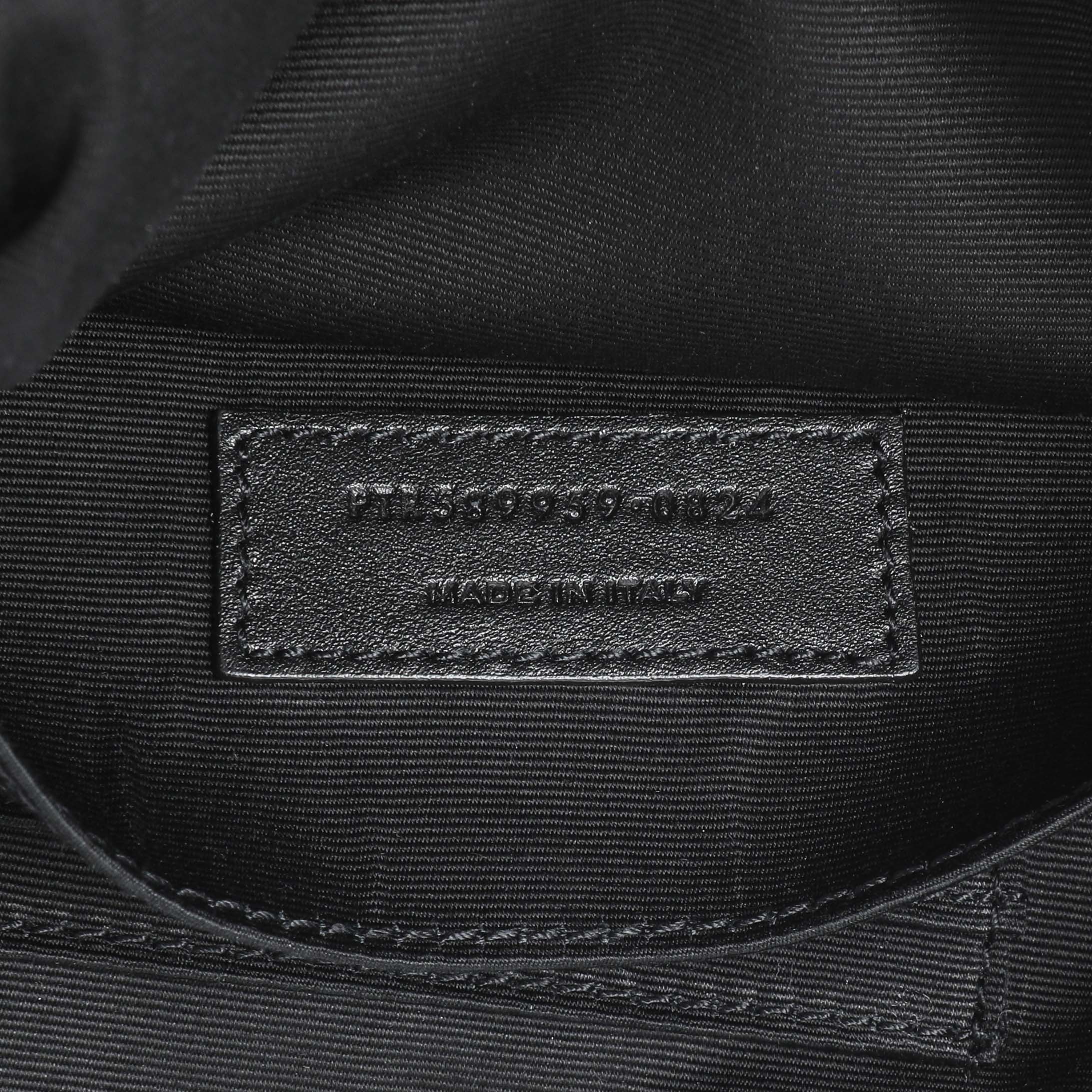 Saint Laurent Black Grain De Poudre Monogram Belt Bag - Image 6