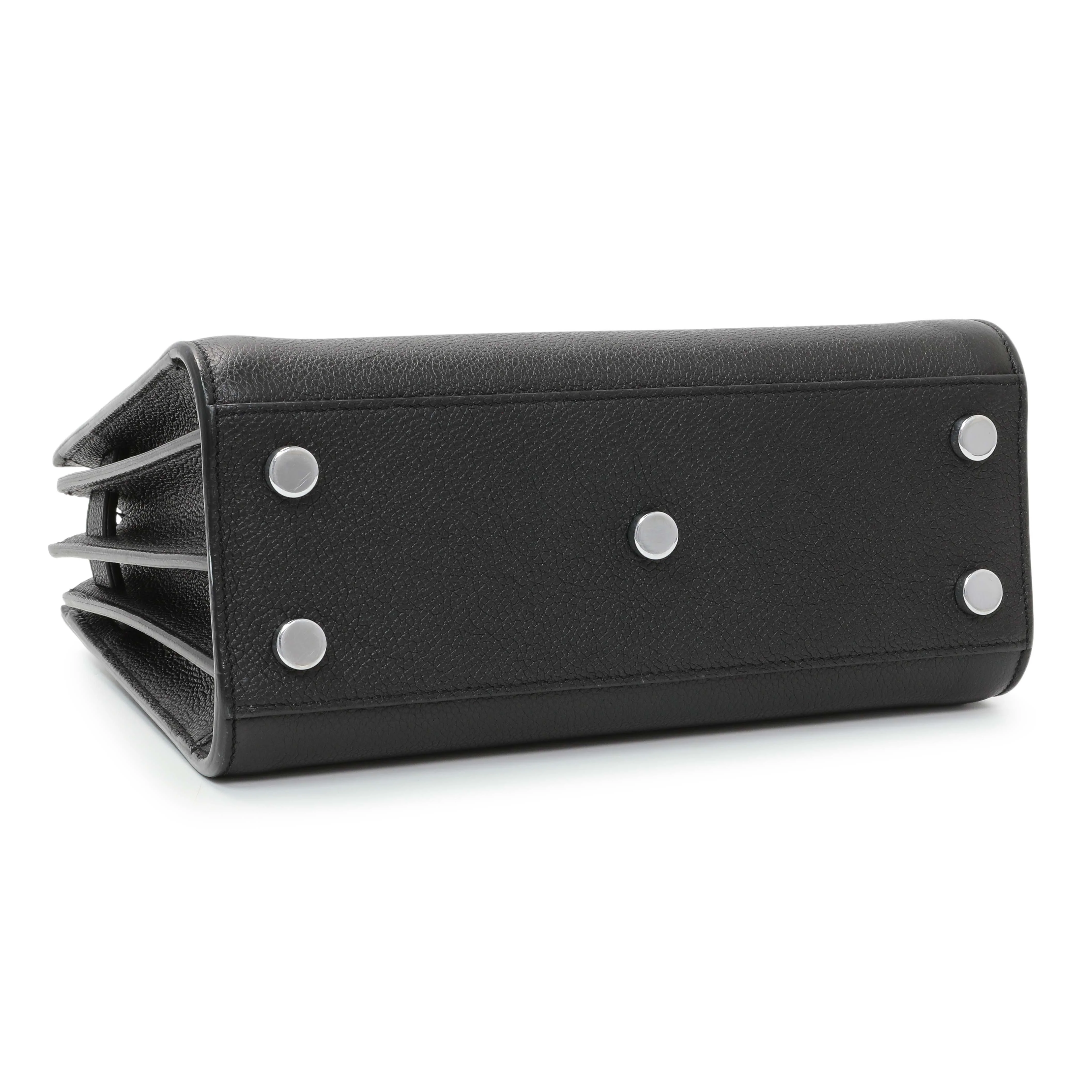 Saint Laurent Black Grained Calfskin Nano Sac De Jour - Image 3