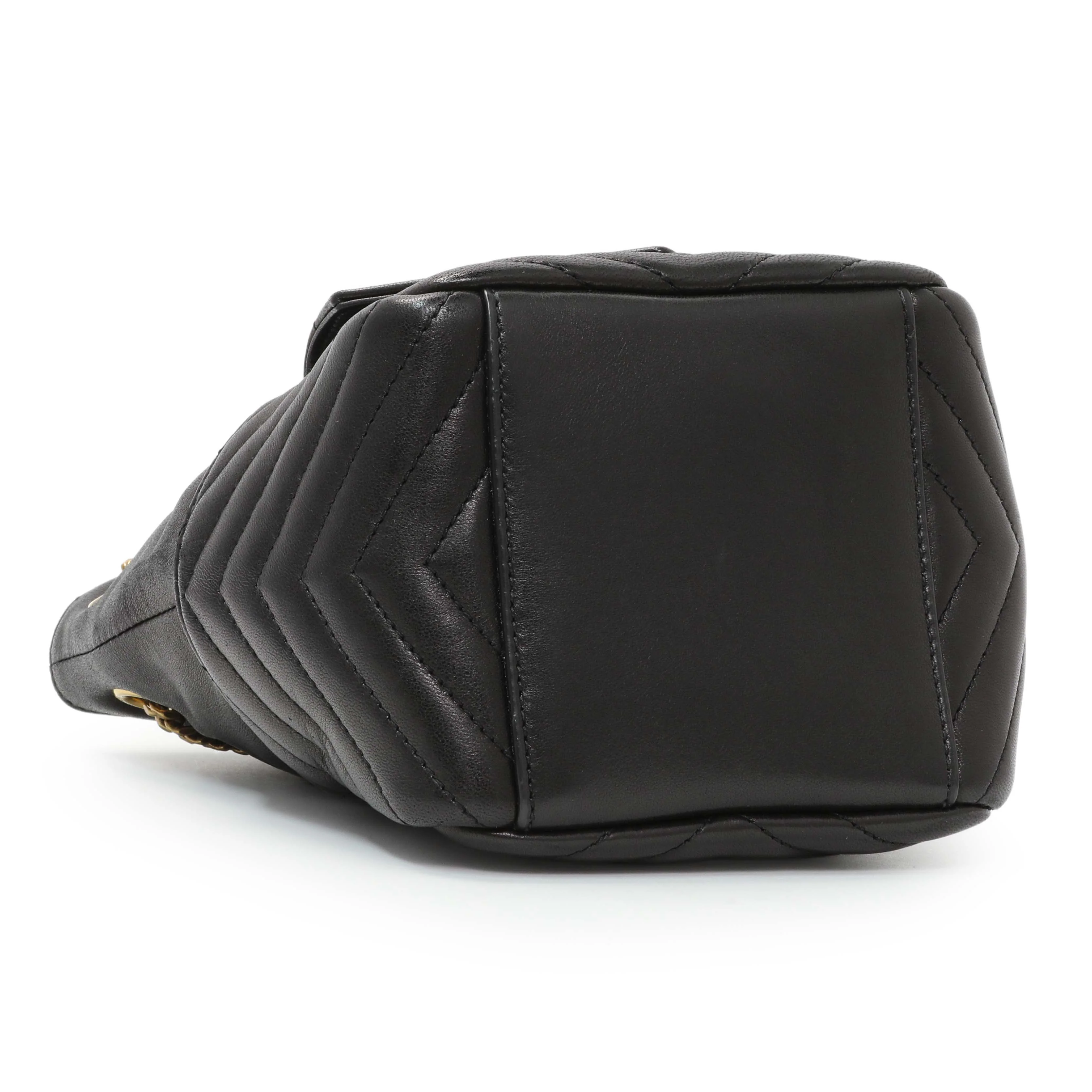 Saint Laurent Black Lambskin Matelasse Monogram Joe Nano Bucket Bag - Image 3