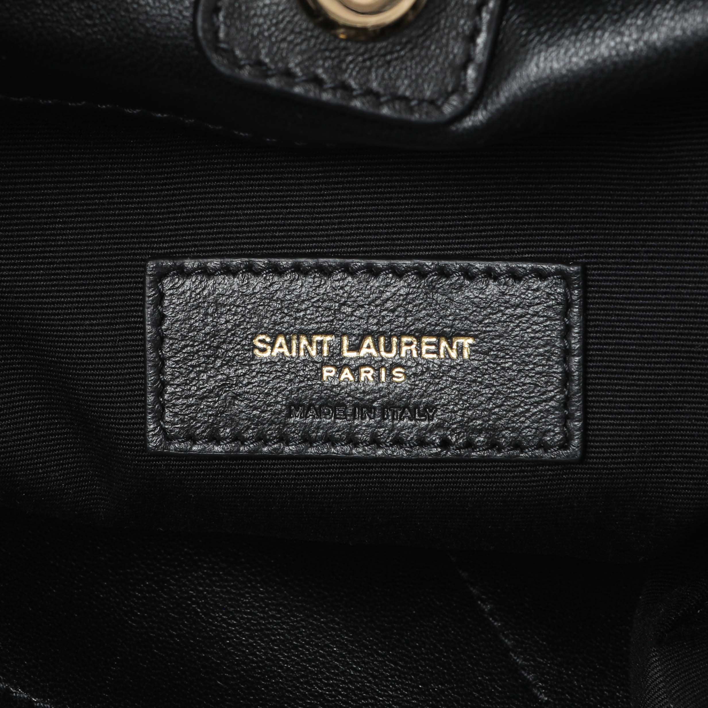 Saint Laurent Black Lambskin Matelasse Monogram Large Jamie 4.3 Pochon - Image 5