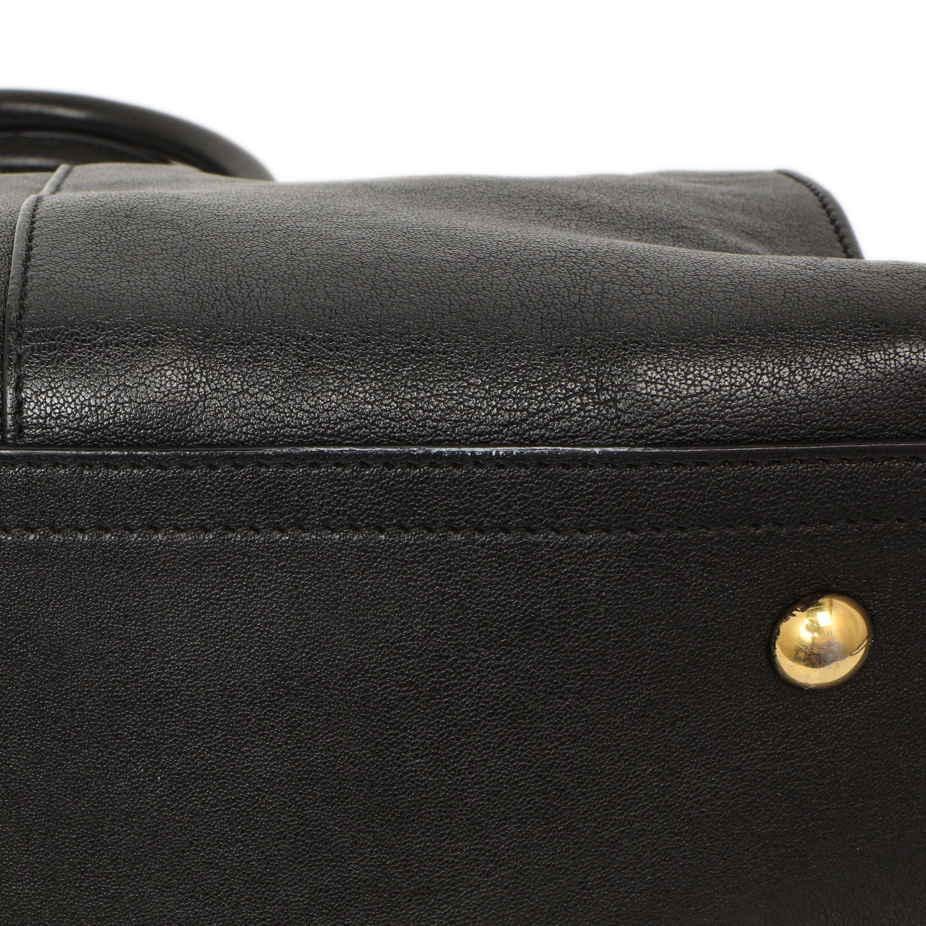 Saint Laurent Black Sheepskin Small Cabas Chyc - Image 11