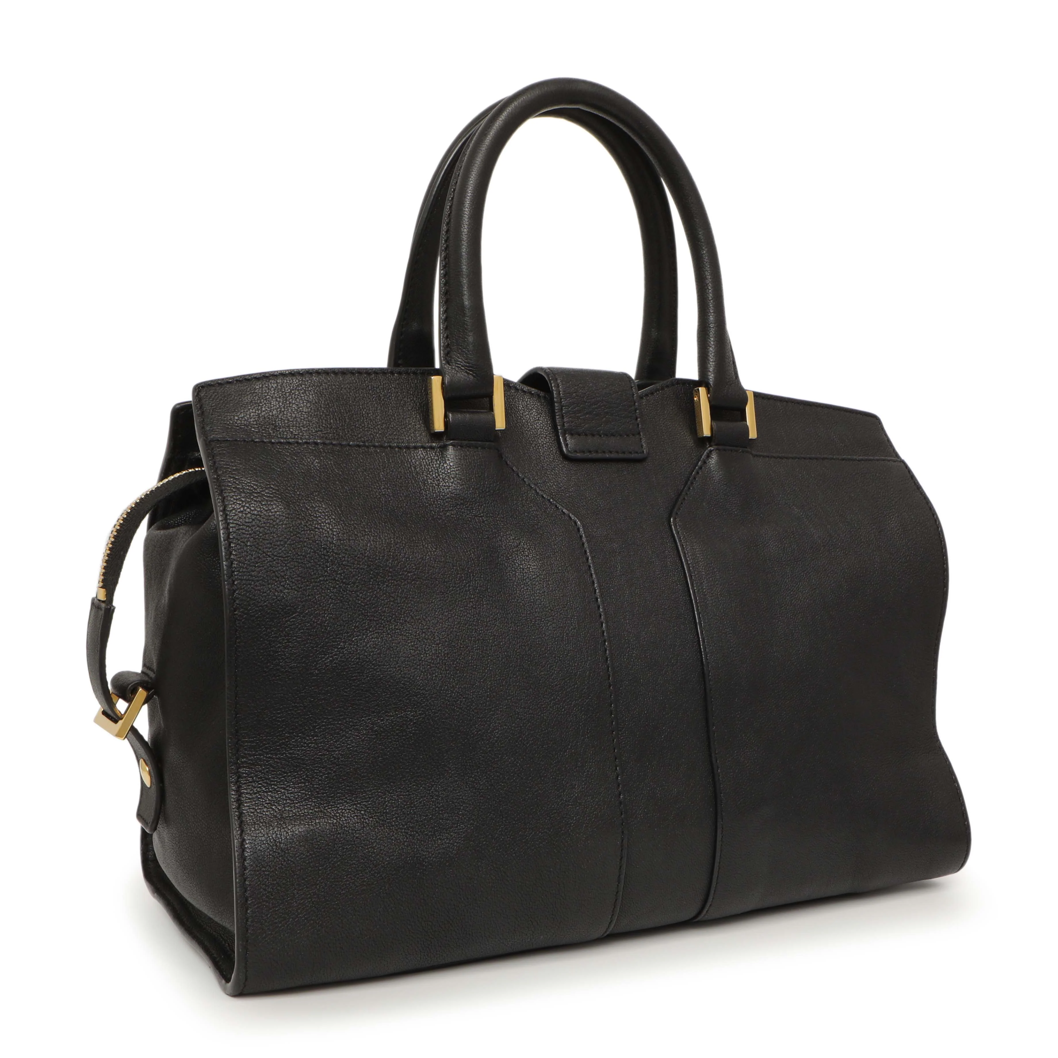 Saint Laurent Black Sheepskin Small Cabas Chyc - Image 2