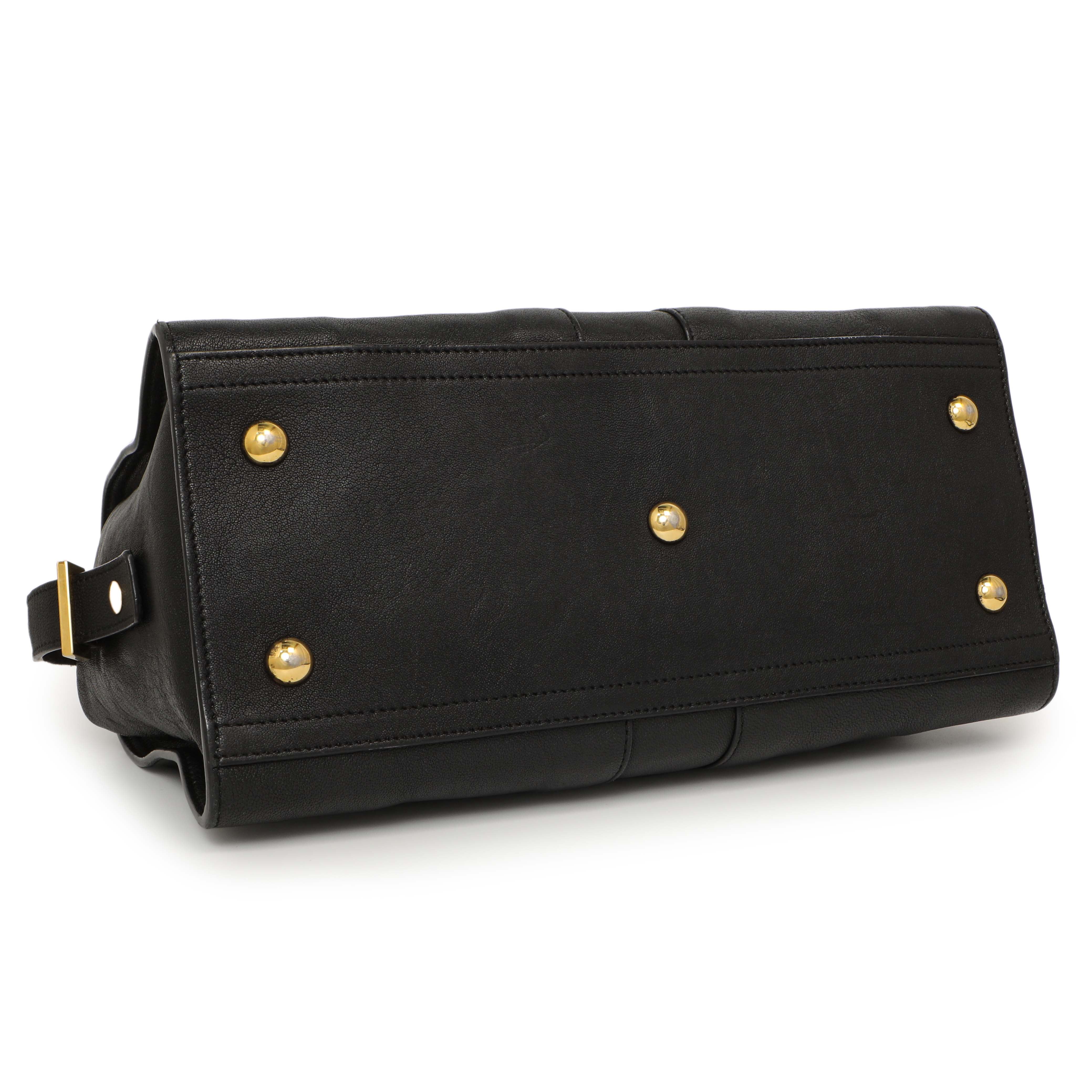 Saint Laurent Black Sheepskin Small Cabas Chyc - Image 3