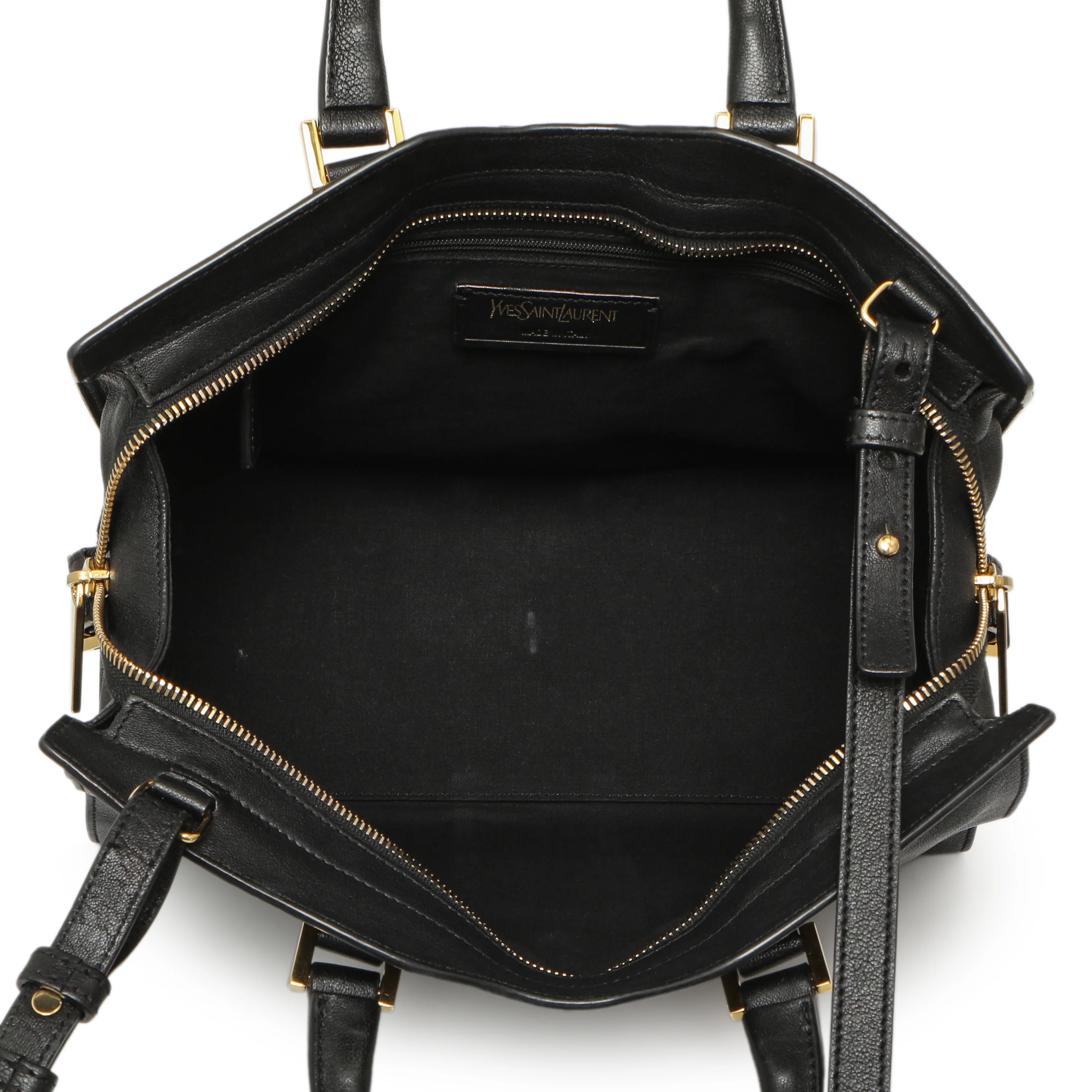 Saint Laurent Black Sheepskin Small Cabas Chyc - Image 8