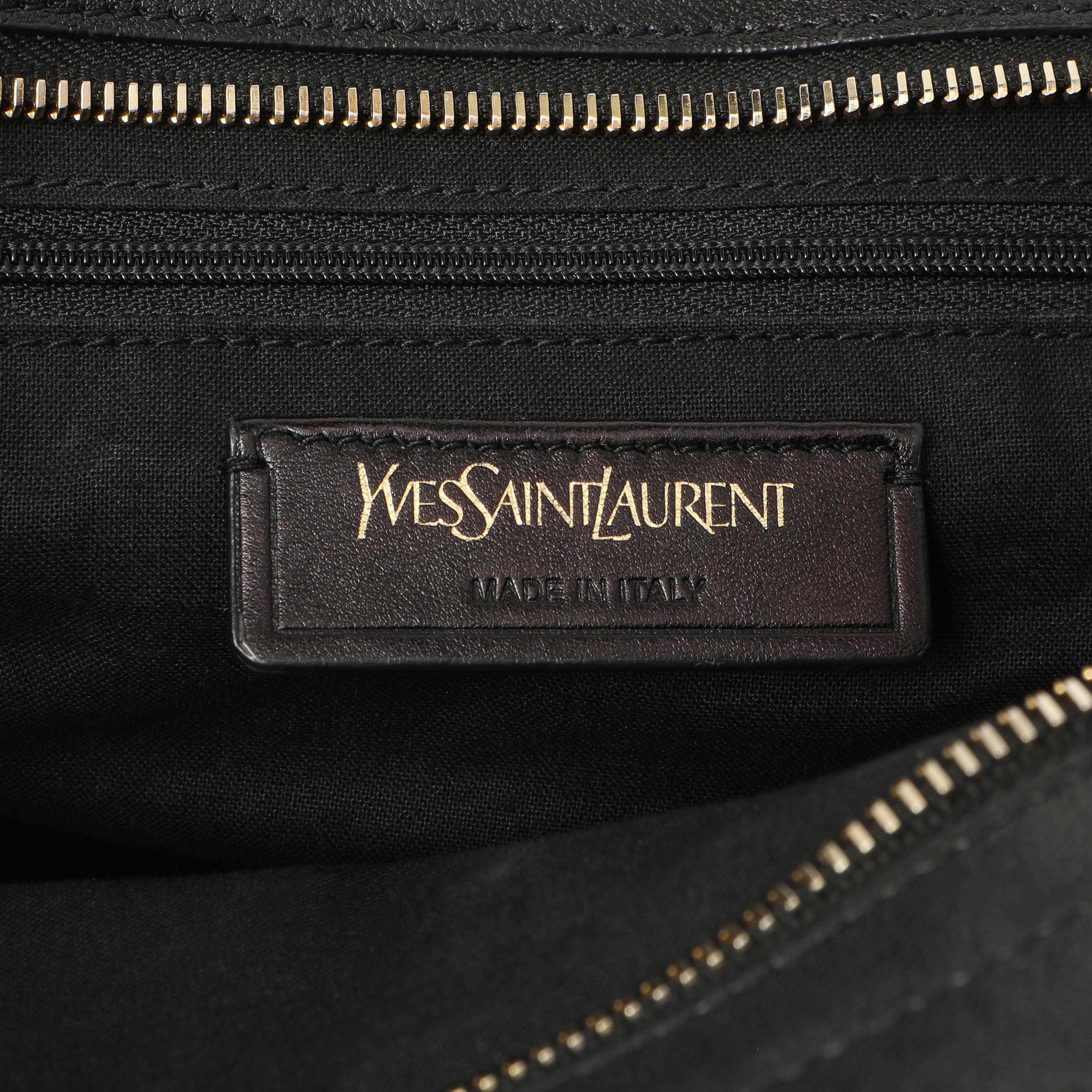 Saint Laurent Black Sheepskin Small Cabas Chyc - Image 9