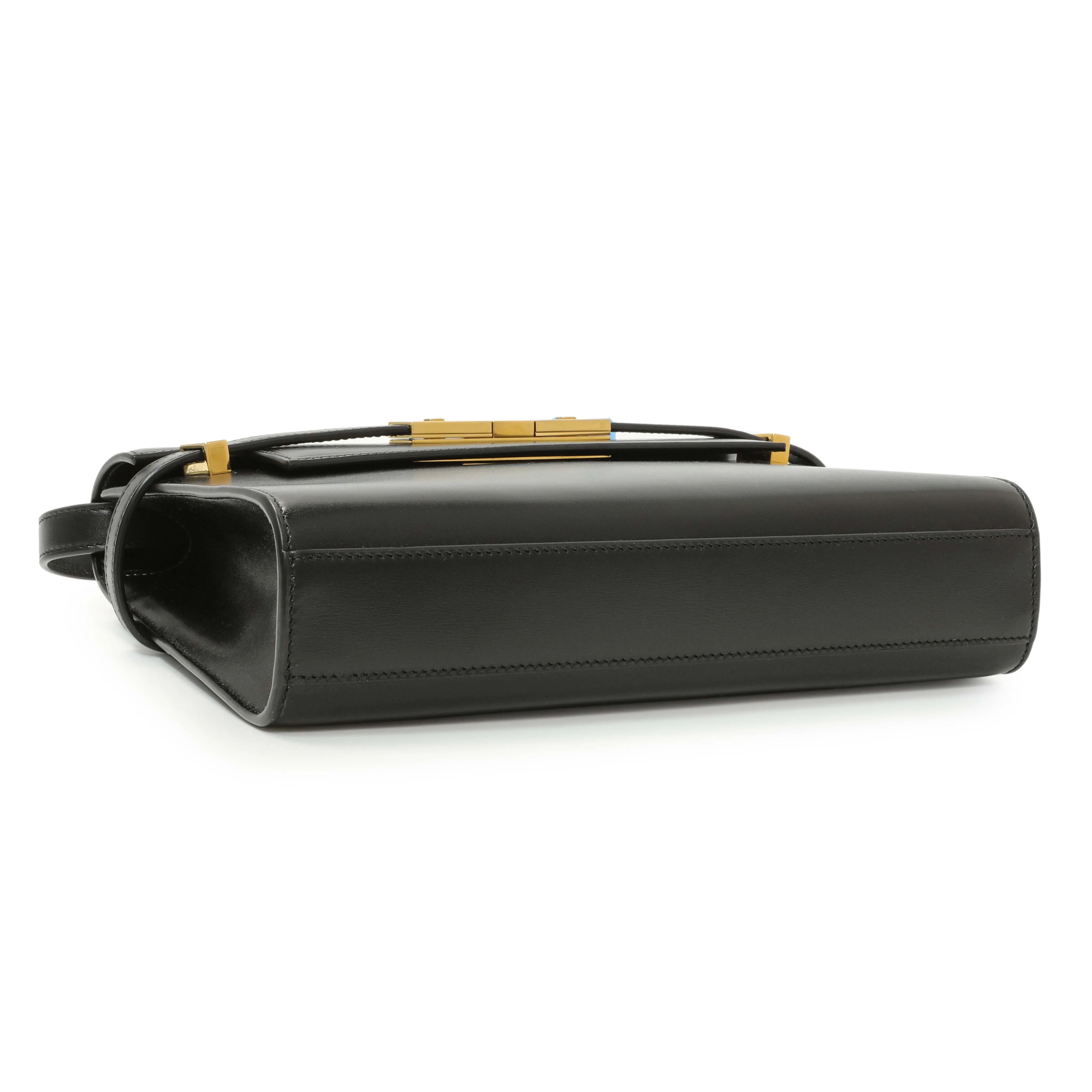 Saint Laurent Black Smooth Calfskin Manhattan Shoulder Bag - Image 3