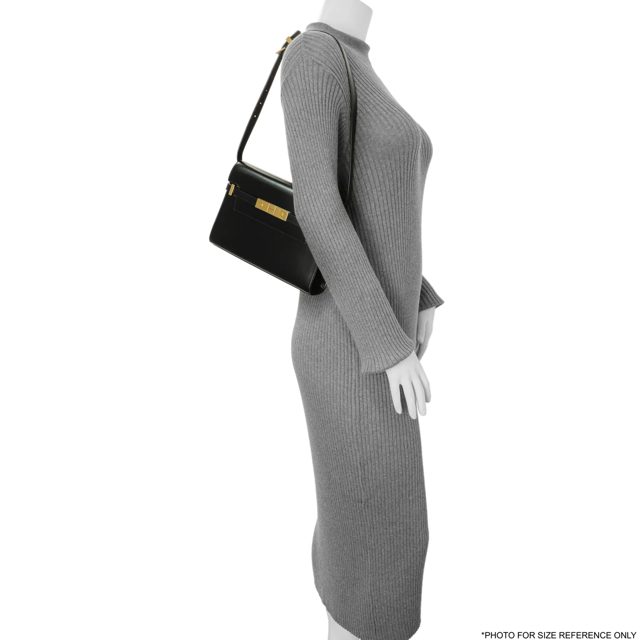 Saint Laurent Black Smooth Calfskin Manhattan Shoulder Bag - Image 7