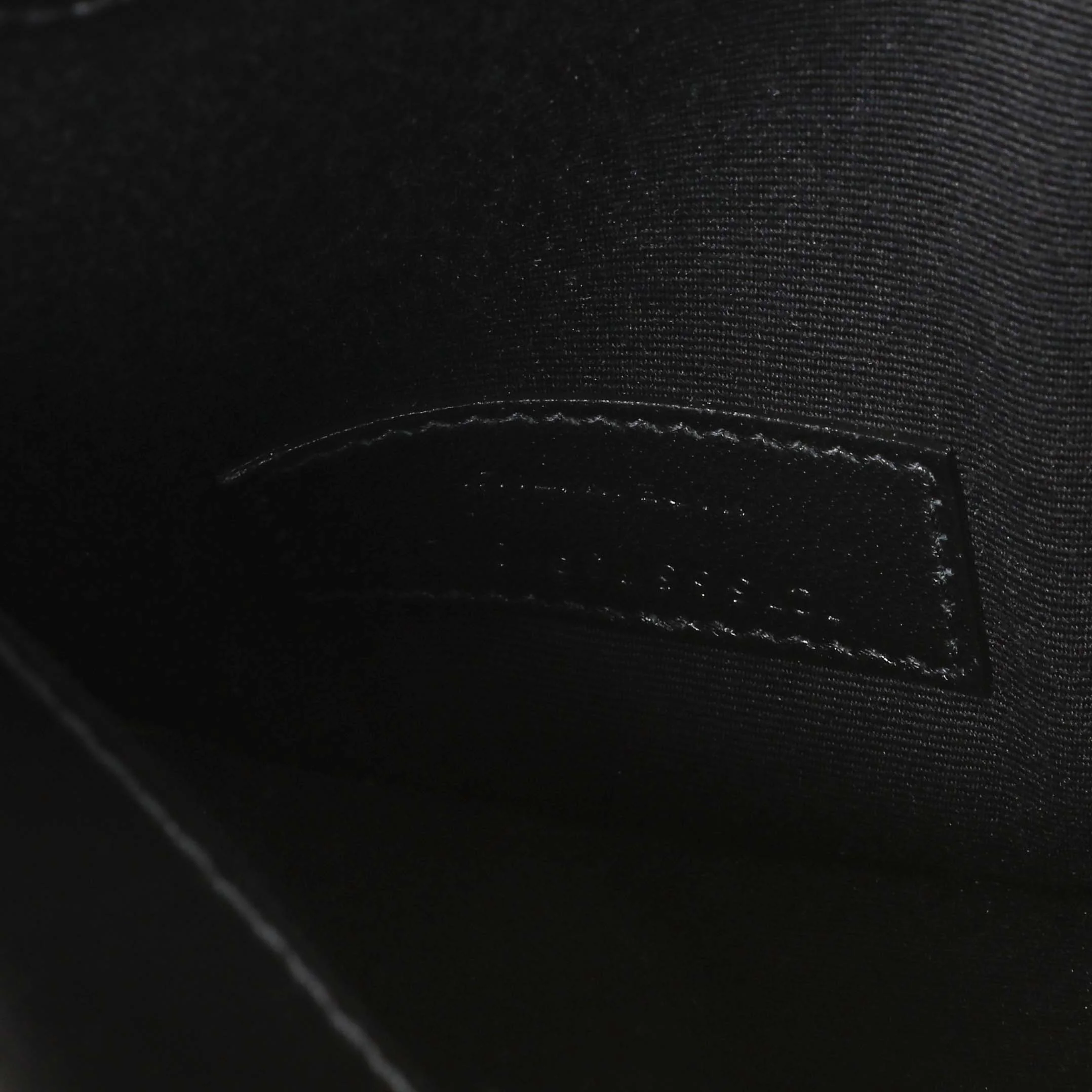 Saint Laurent Black Smooth Shiny Calfskin Monogram Uptown Pouch - Image 6