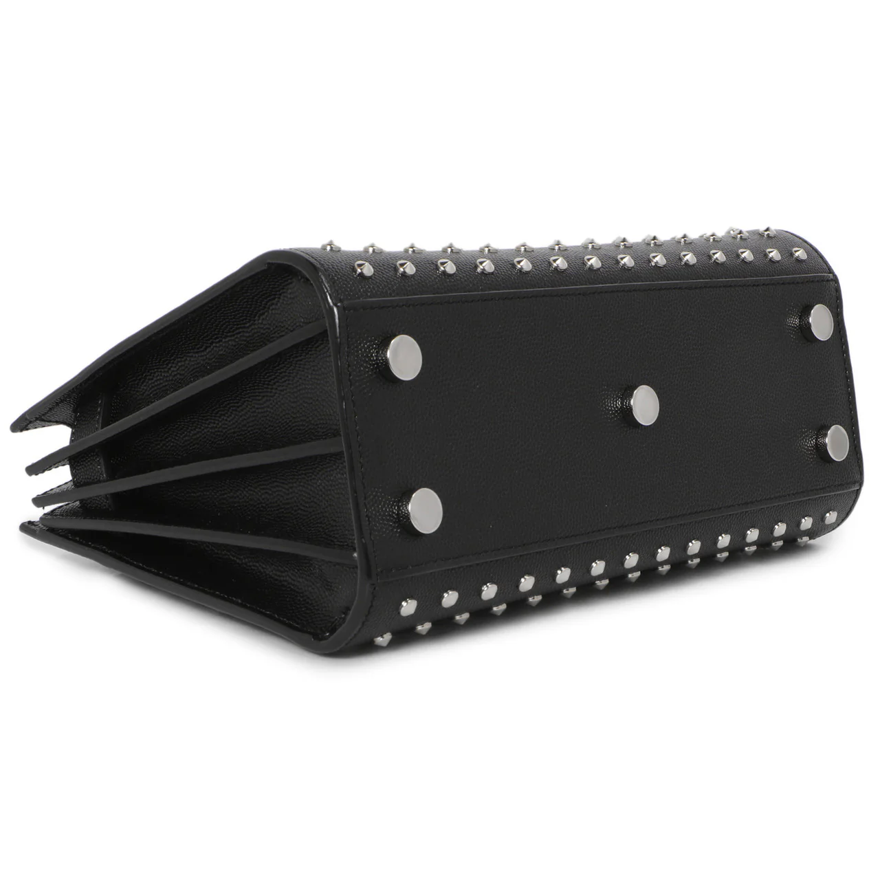 Saint Laurent Black Studded Calfskin Nano Sac De Jour - Image 3