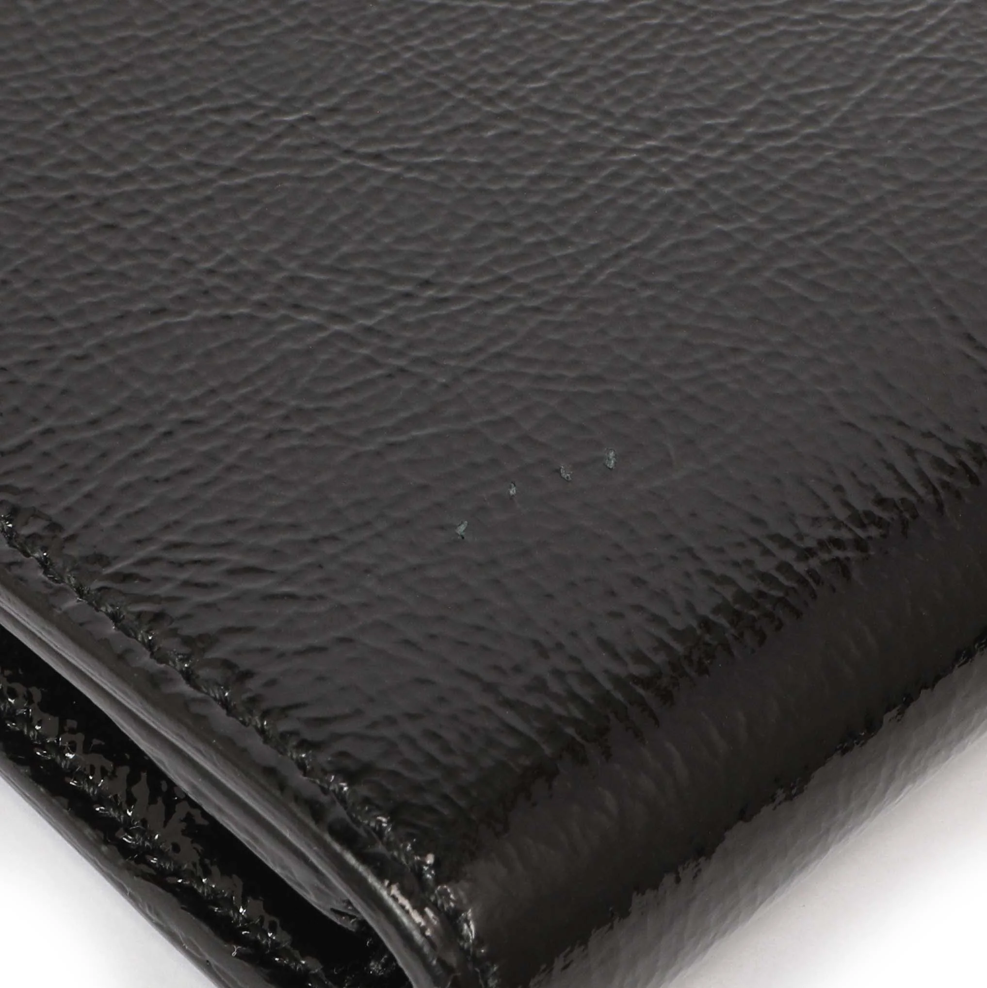 Saint Laurent Black Textured Patent Monogram Small Belle De Jour Clutch - Image 7