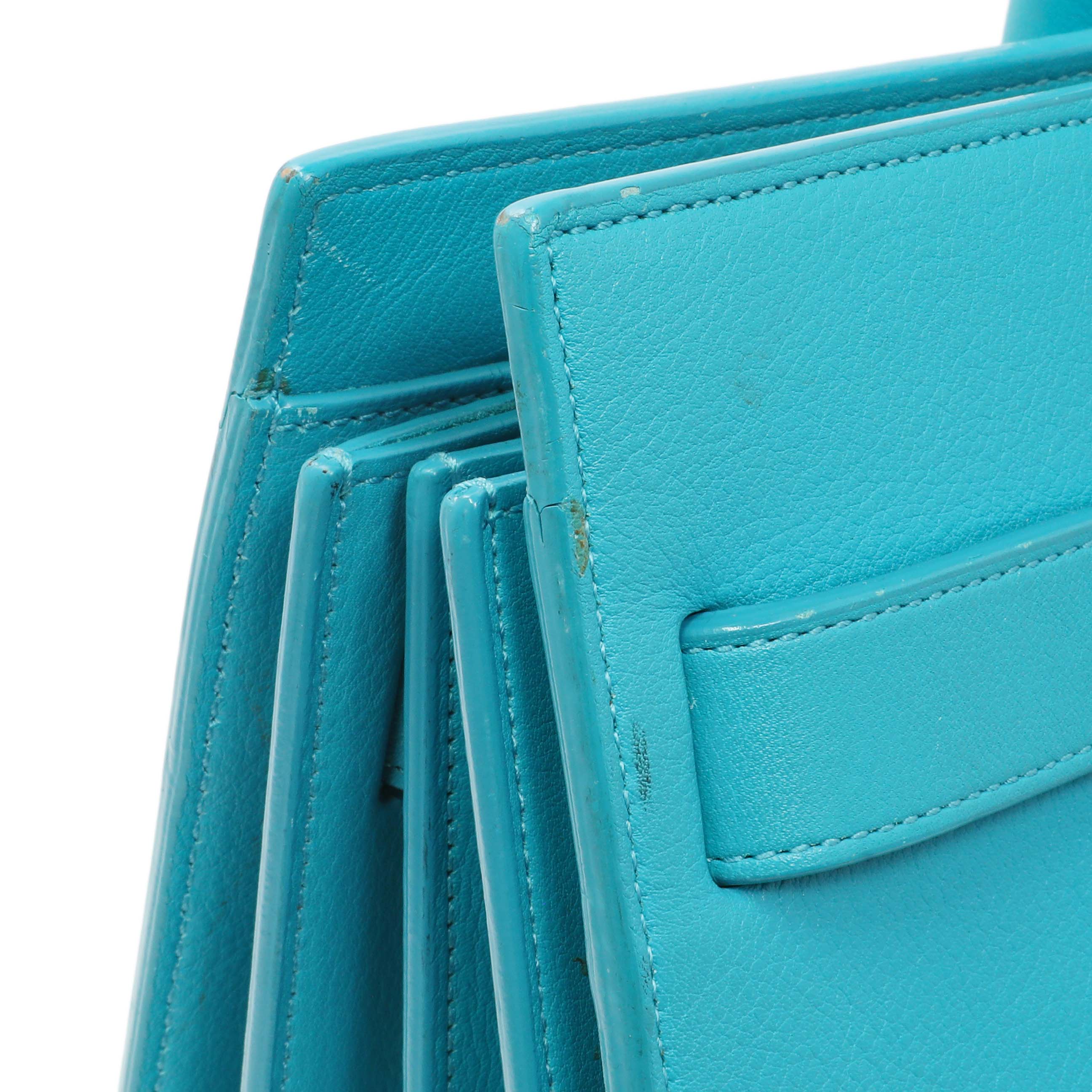 Saint Laurent Blue Calfskin Small Sac De Jour - Image 12