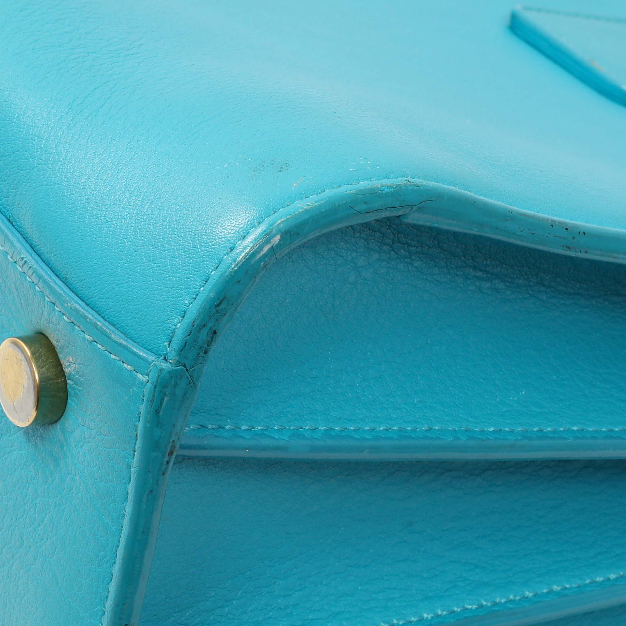 Saint Laurent Blue Calfskin Small Sac De Jour - Image 7