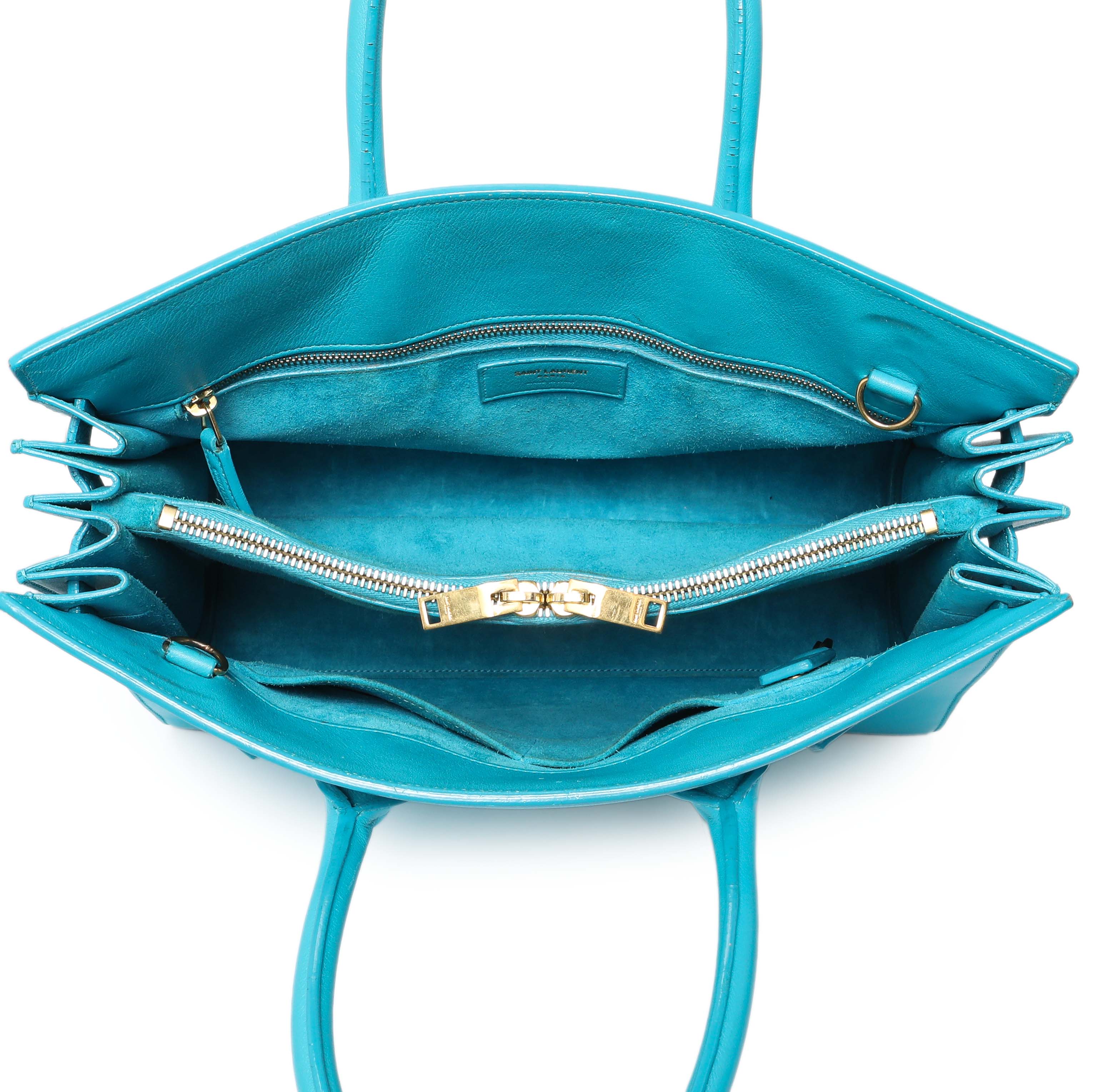 Saint Laurent Blue Calfskin Small Sac De Jour - Image 8