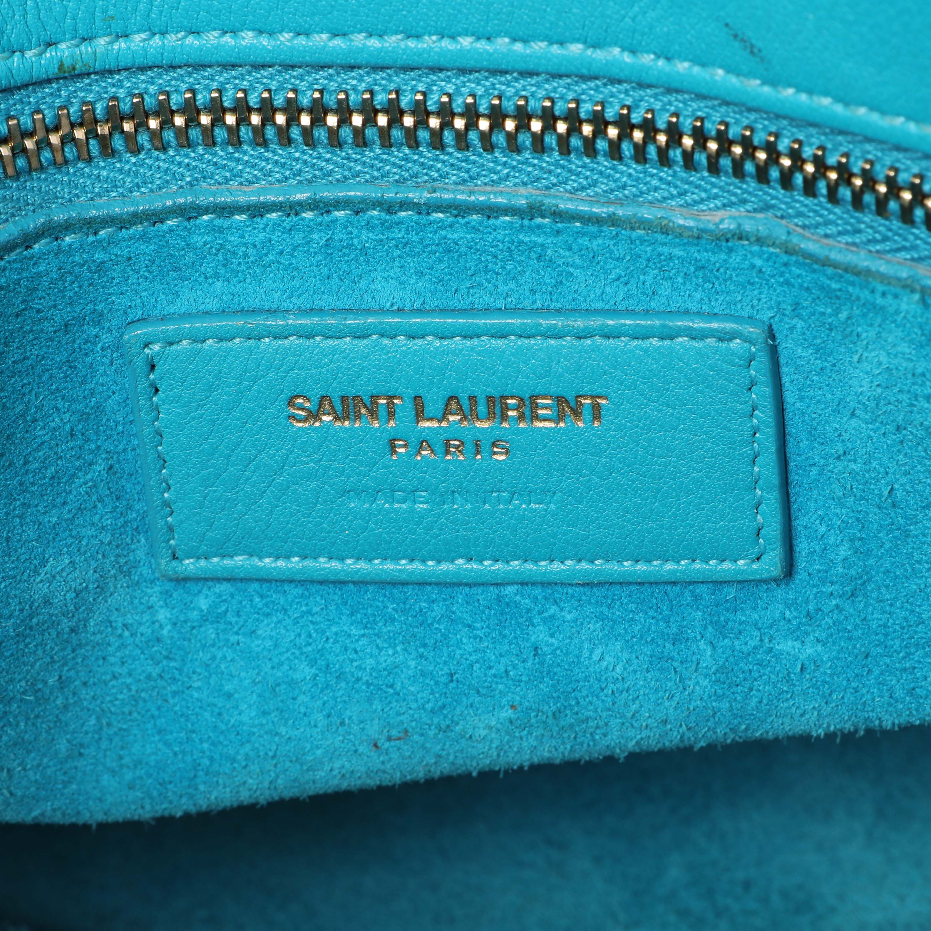 Saint Laurent Blue Calfskin Small Sac De Jour - Image 9