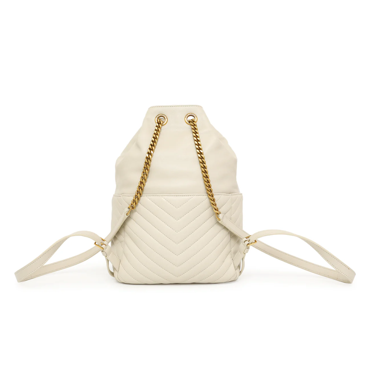 Saint Laurent Cream Lambskin Matelasse Monogram Joe Backpack - Image 2