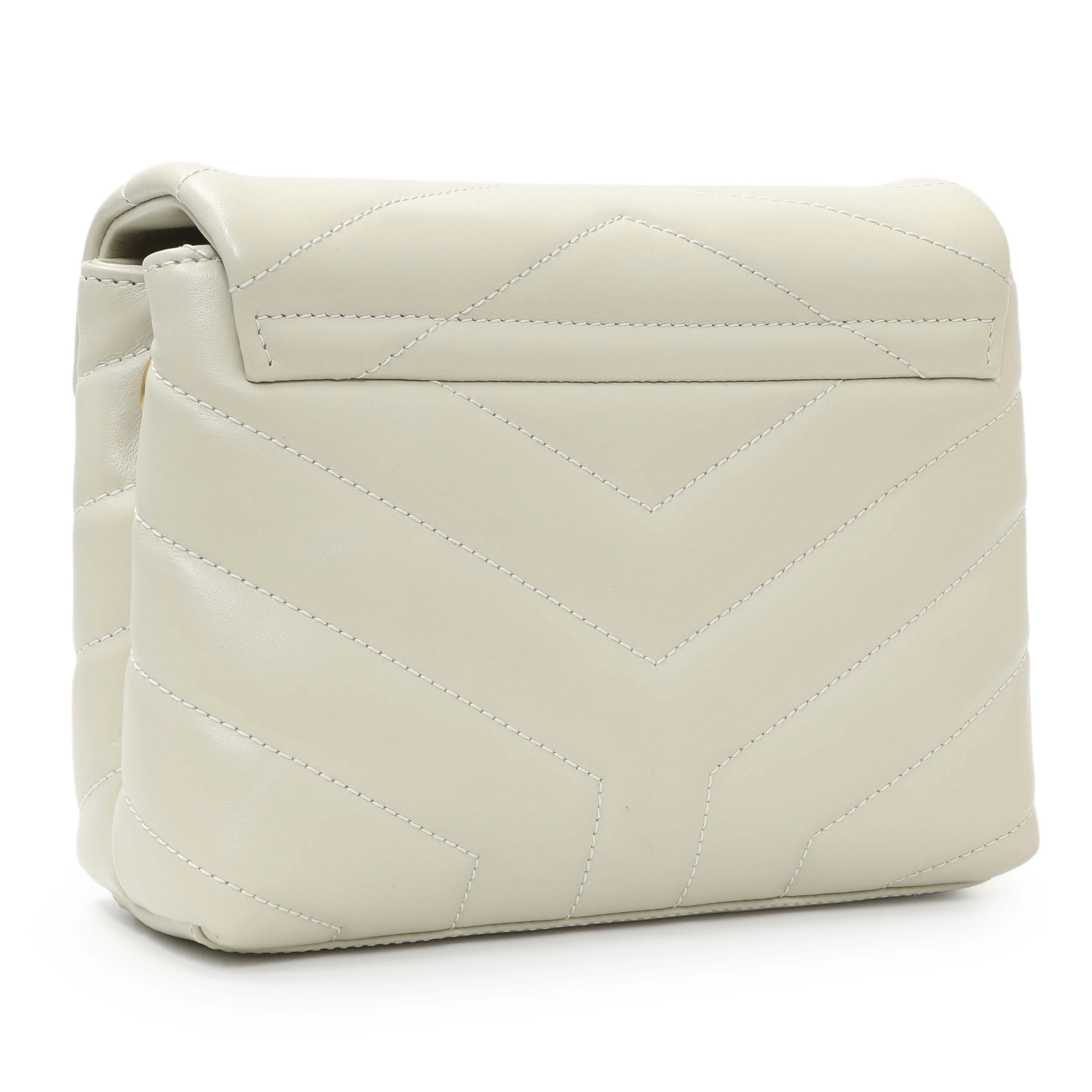 Saint Laurent Crema Calfskin Monogram Toy Loulou Crossbody - Image 2
