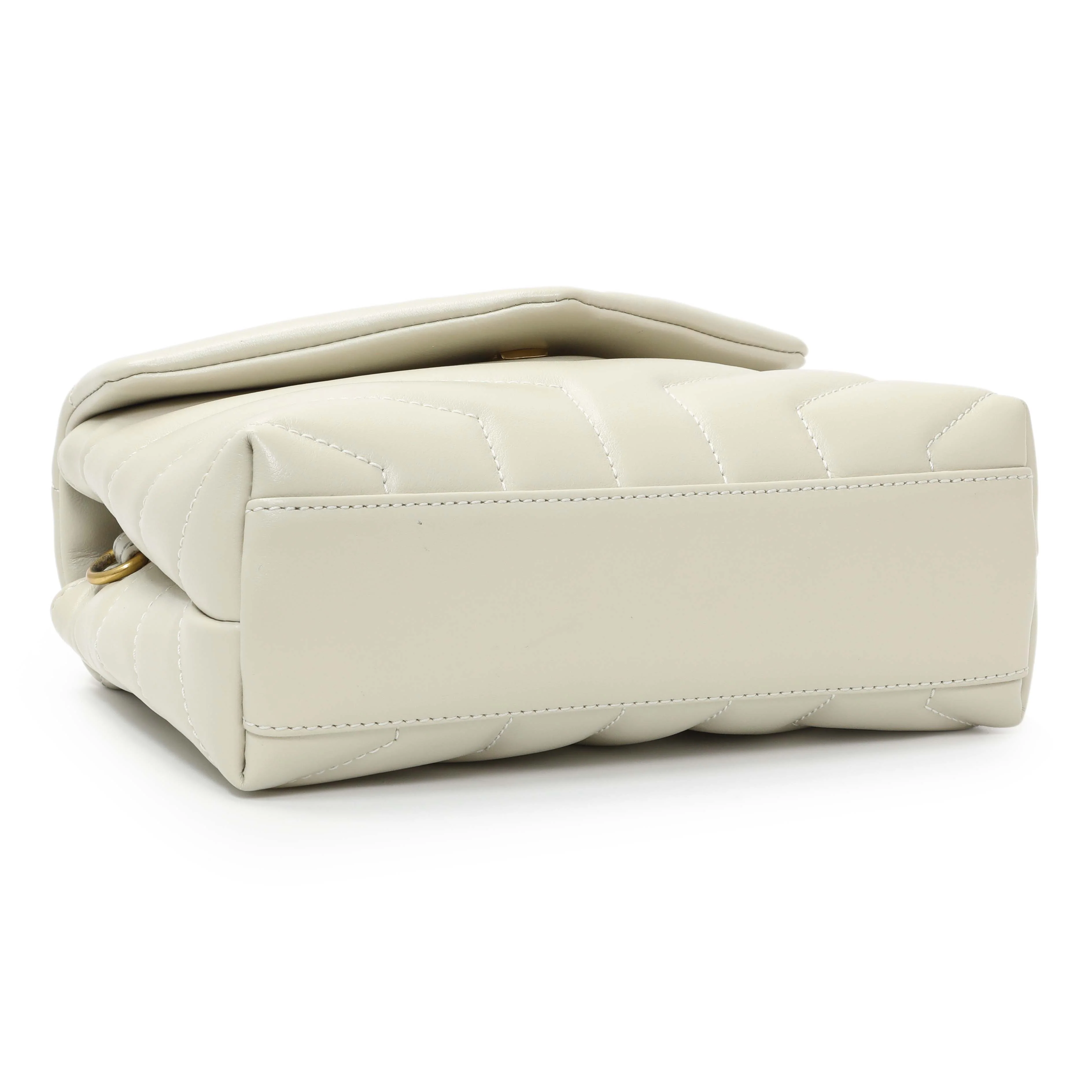 Saint Laurent Crema Calfskin Monogram Toy Loulou Crossbody - Image 3