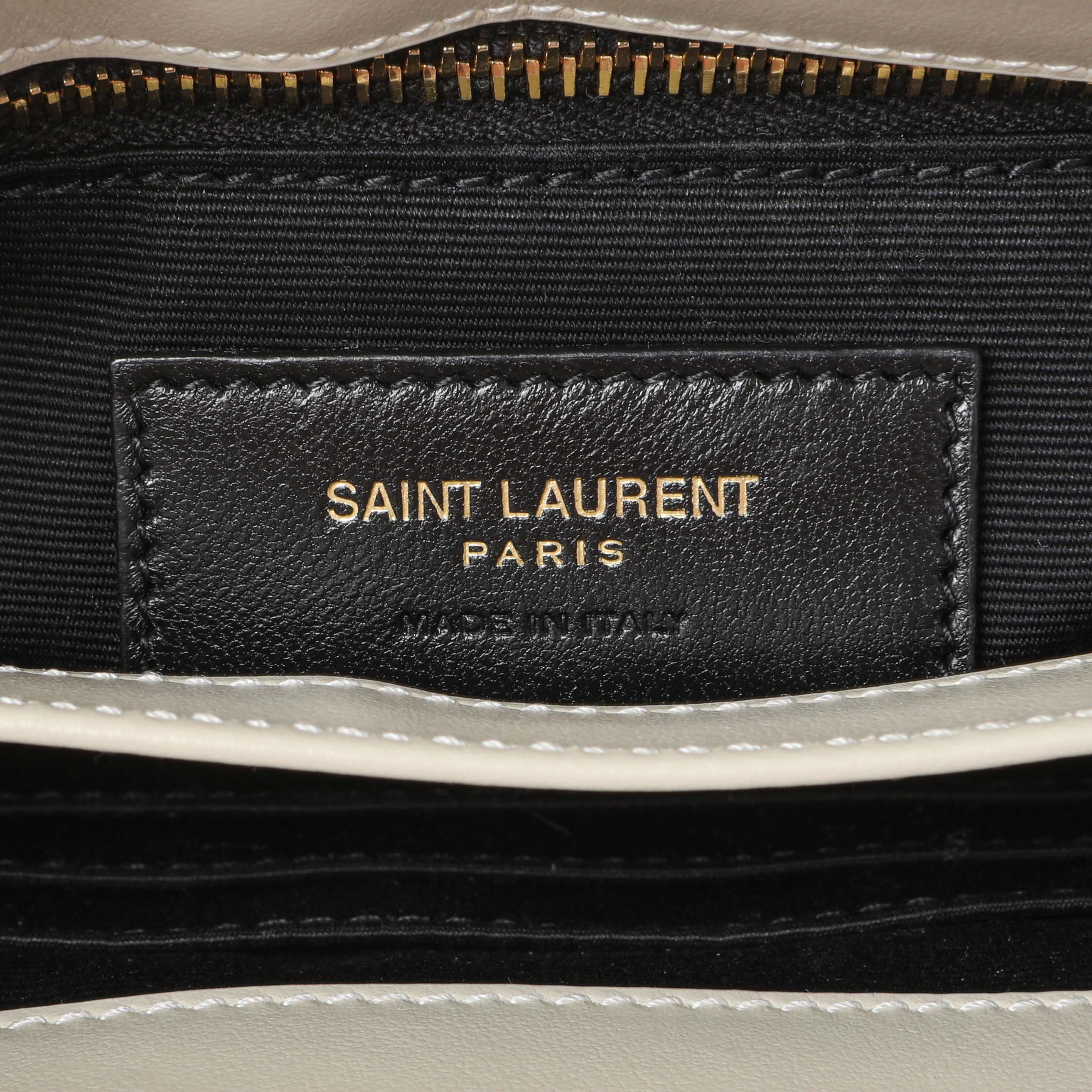 Saint Laurent Crema Calfskin Monogram Toy Loulou Crossbody - Image 9