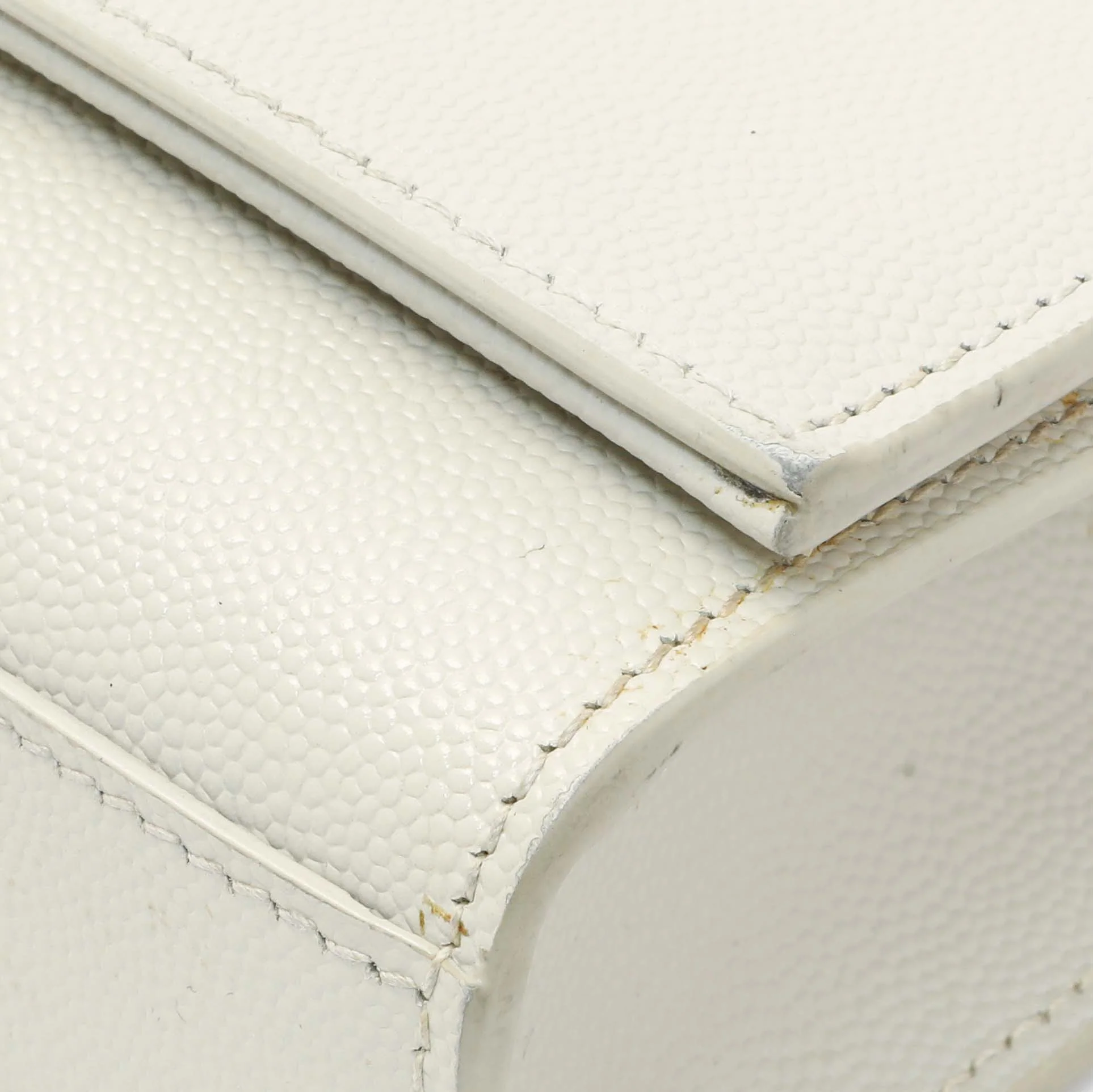Saint Laurent Crema Soft Grain De Poudre Small Classic Monogram Kate Tassel Satchel - Image 5