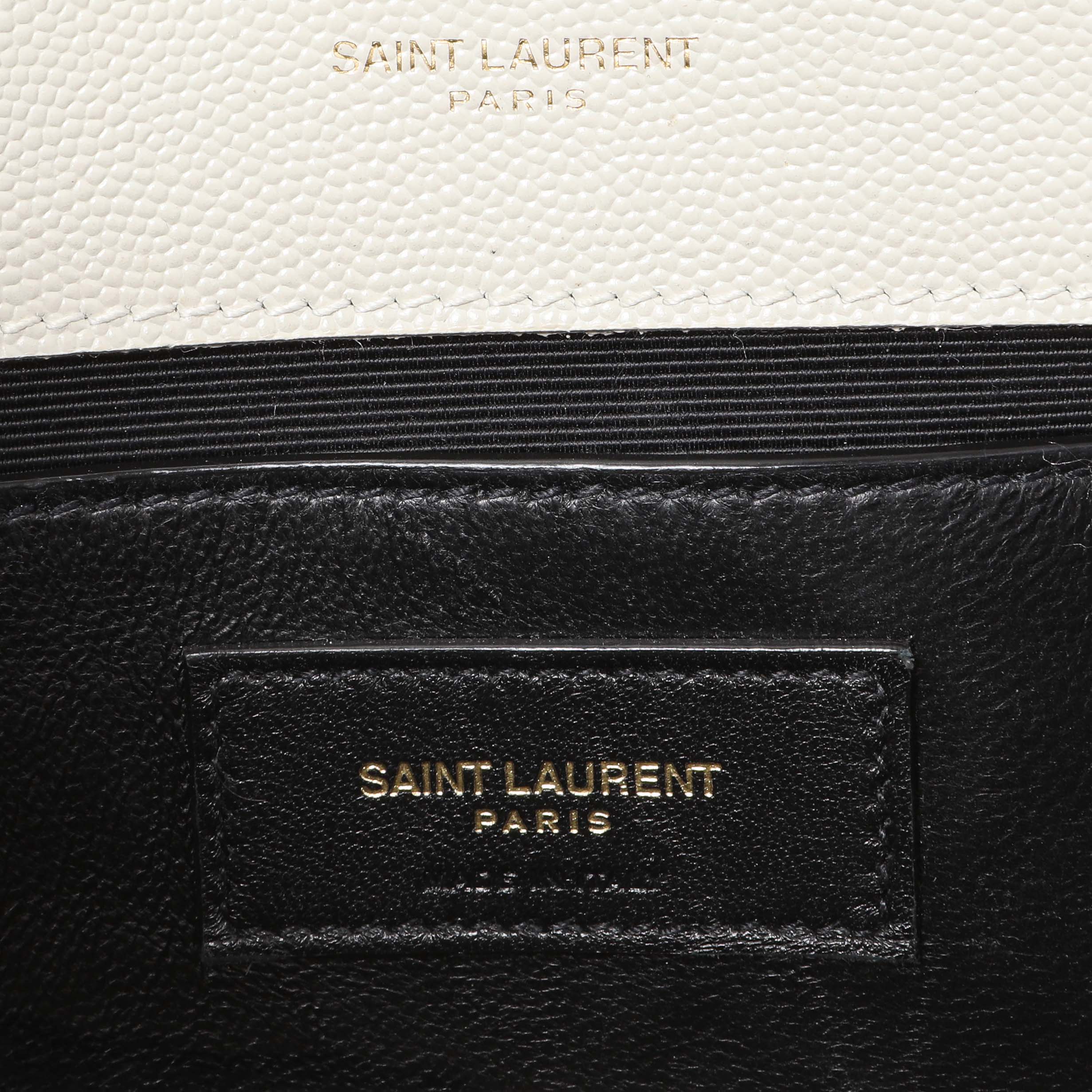 Saint Laurent Crema Soft Grain De Poudre Small Classic Monogram Kate Tassel Satchel - Image 9