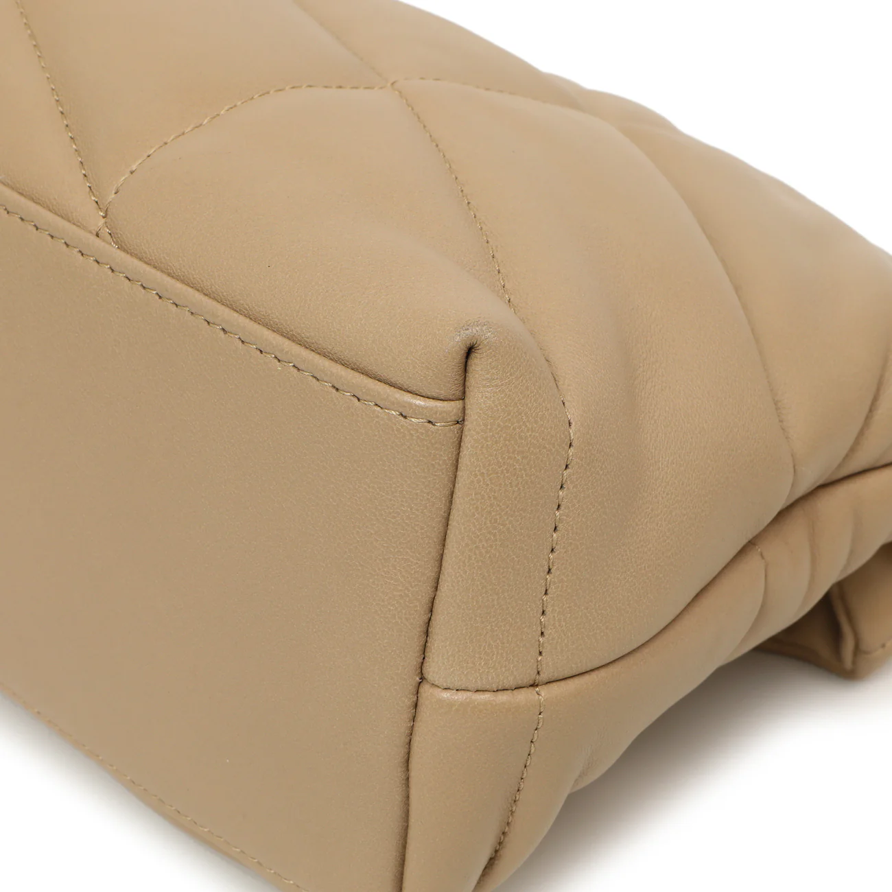 Saint Laurent Dark Beige Lambskin Small Loulou Puffer - Image 8