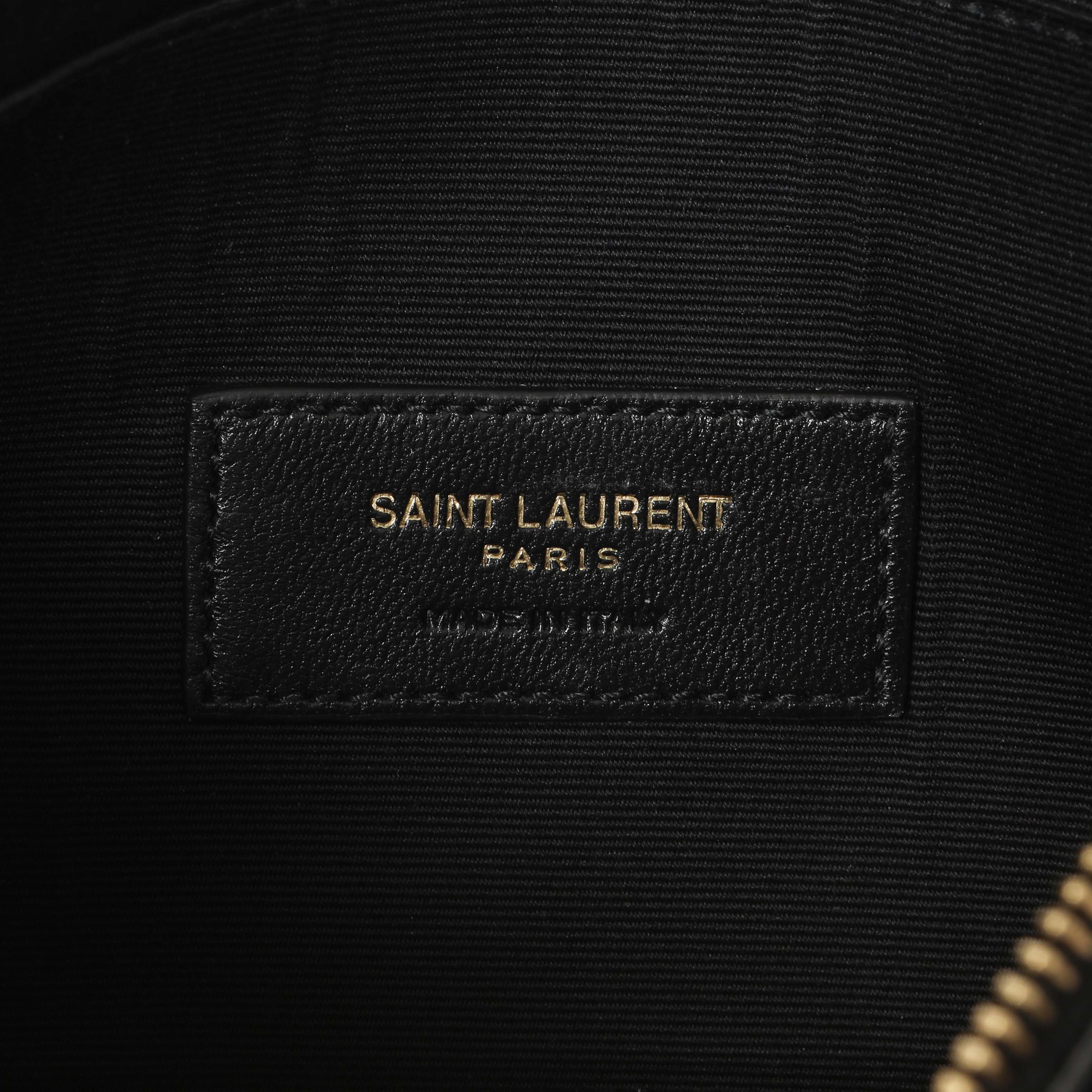 Saint Laurent Grain De Poudre Matelasse Chevron Monogram Large Bill Pouch - Image 5