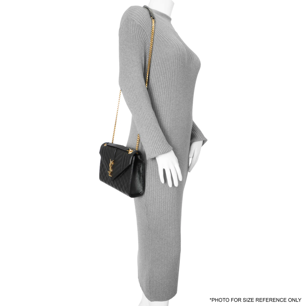 Saint Laurent Grain De Poudre Textured Mixed Matelasse Triquilt Medium Monogram Satchel - Image 11