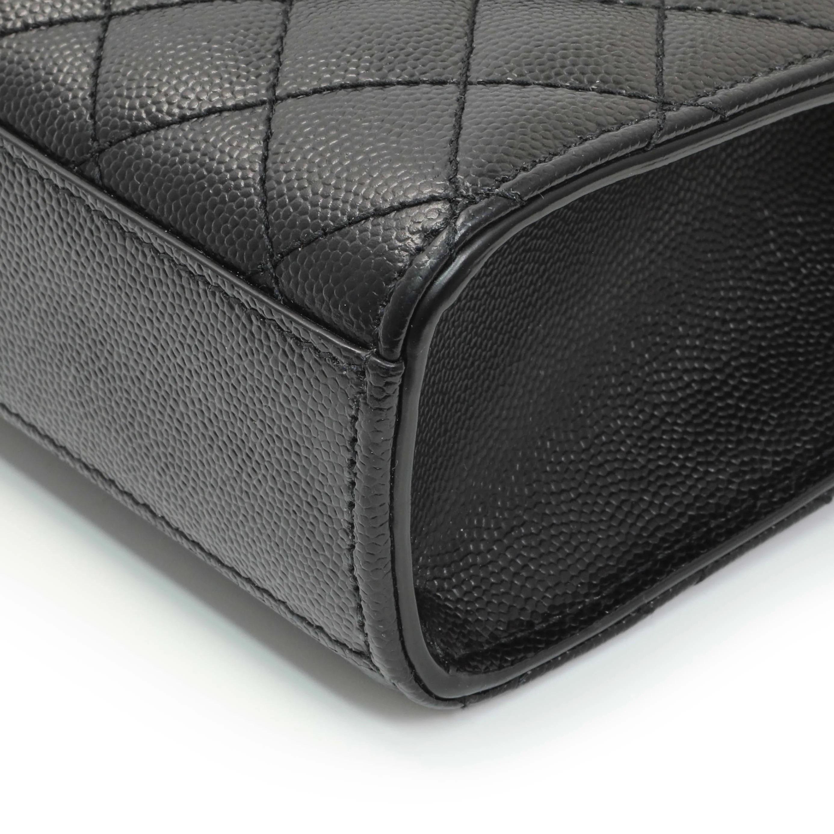 Saint Laurent Grain De Poudre Textured Mixed Matelasse Triquilt Medium Monogram Satchel - Image 5