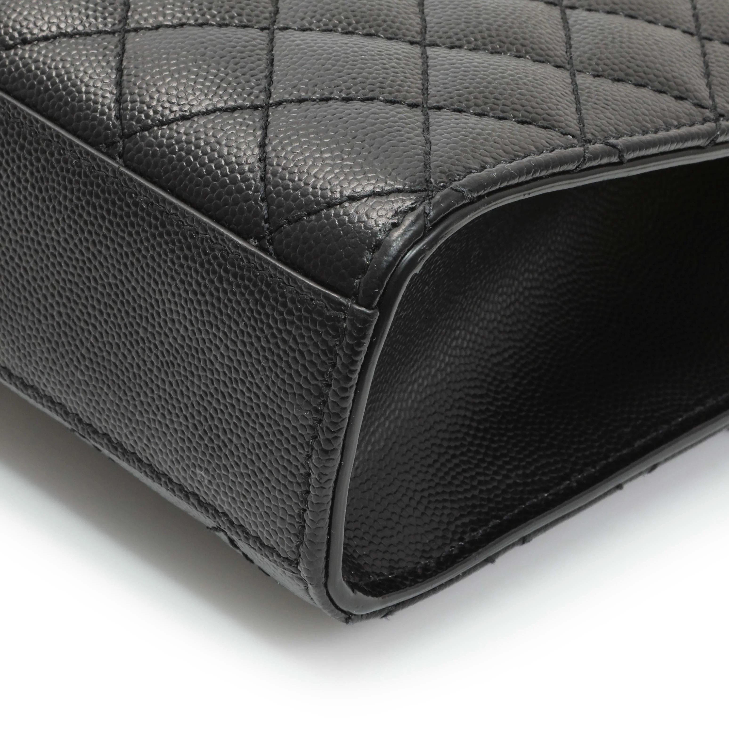 Saint Laurent Grain De Poudre Textured Mixed Matelasse Triquilt Medium Monogram Satchel - Image 7