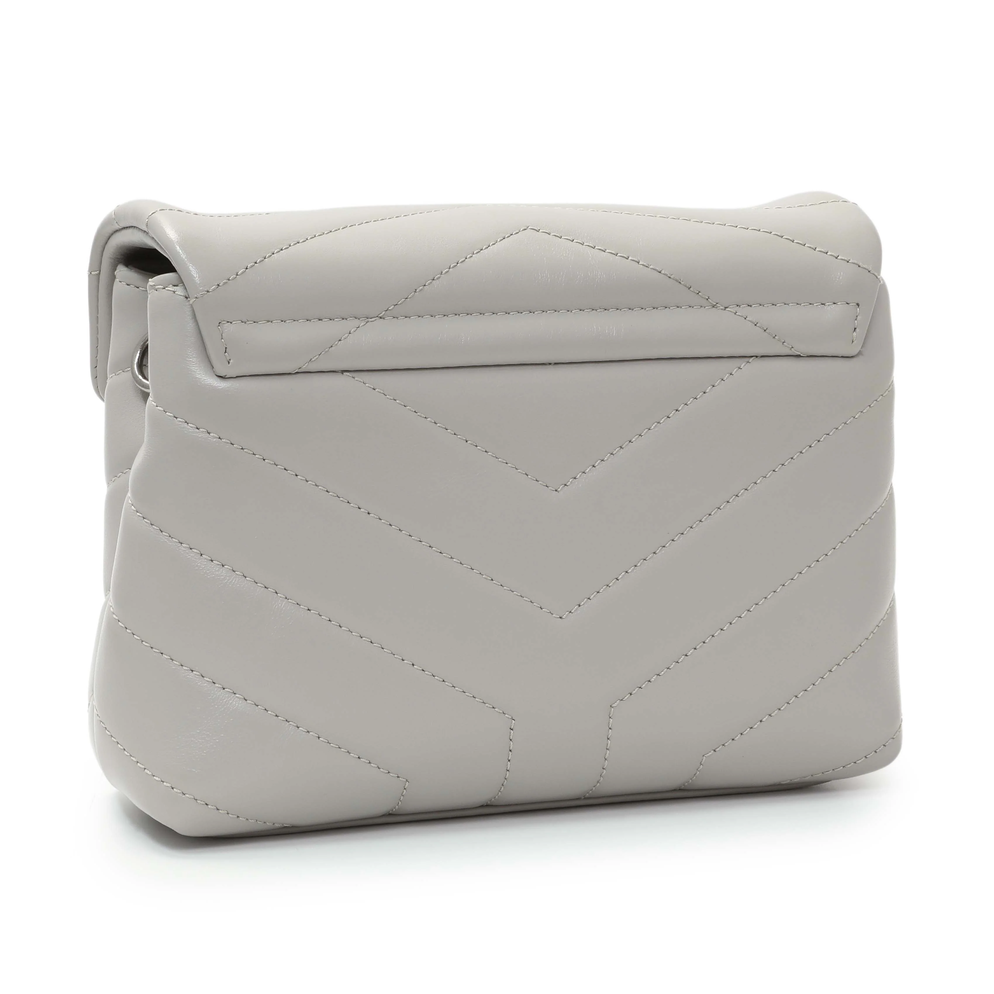 Saint Laurent Grey Calfskin Monogram Toy Loulou Crossbody - Image 2