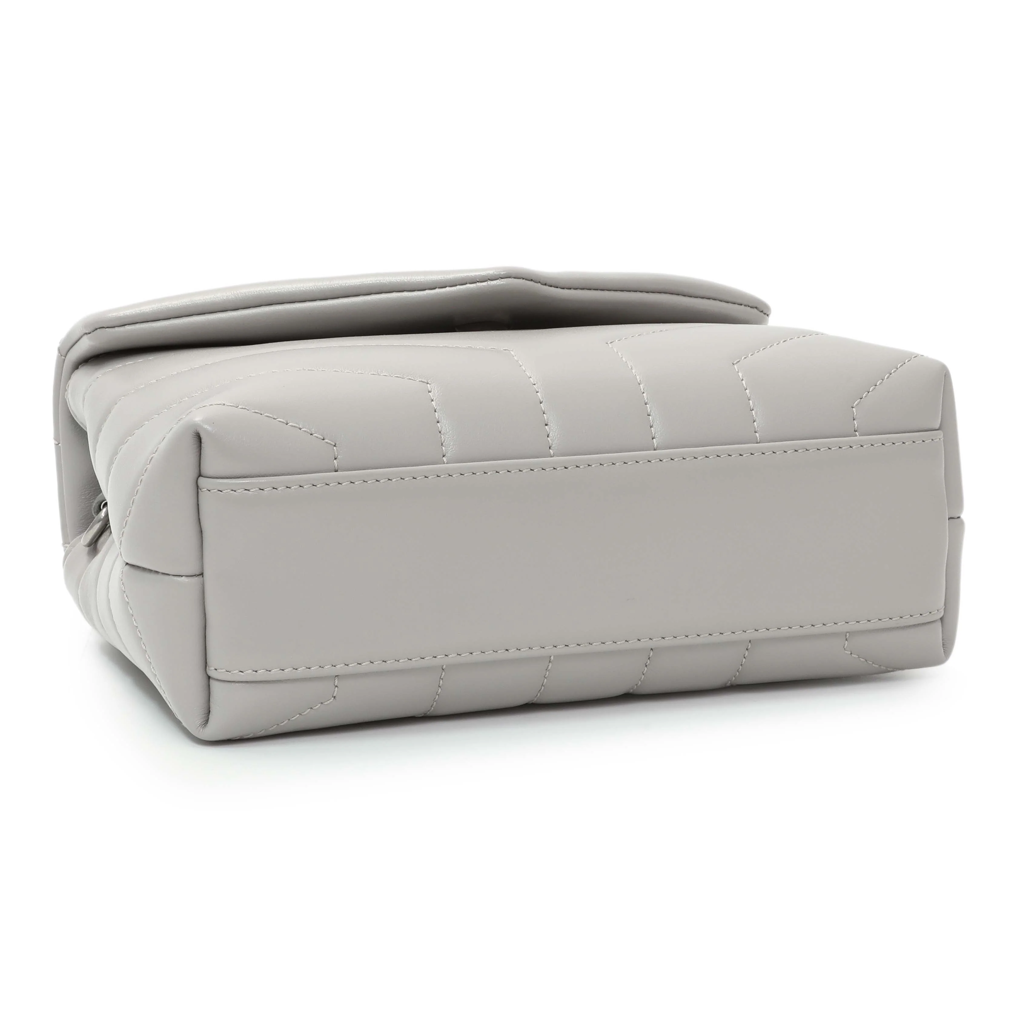 Saint Laurent Grey Calfskin Monogram Toy Loulou Crossbody - Image 3