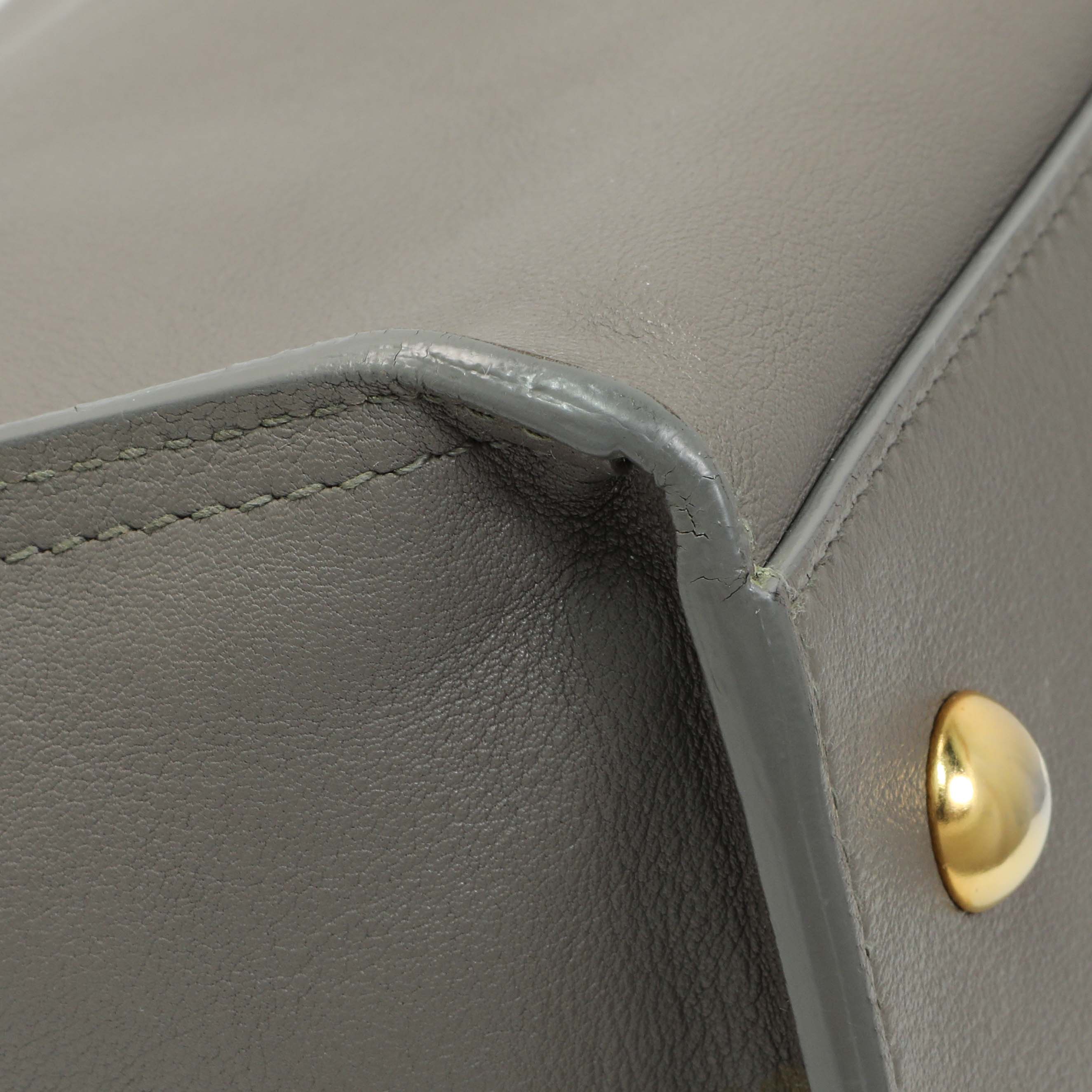 Saint Laurent Grey Calfskin Small Classic Y Cabas - Image 4