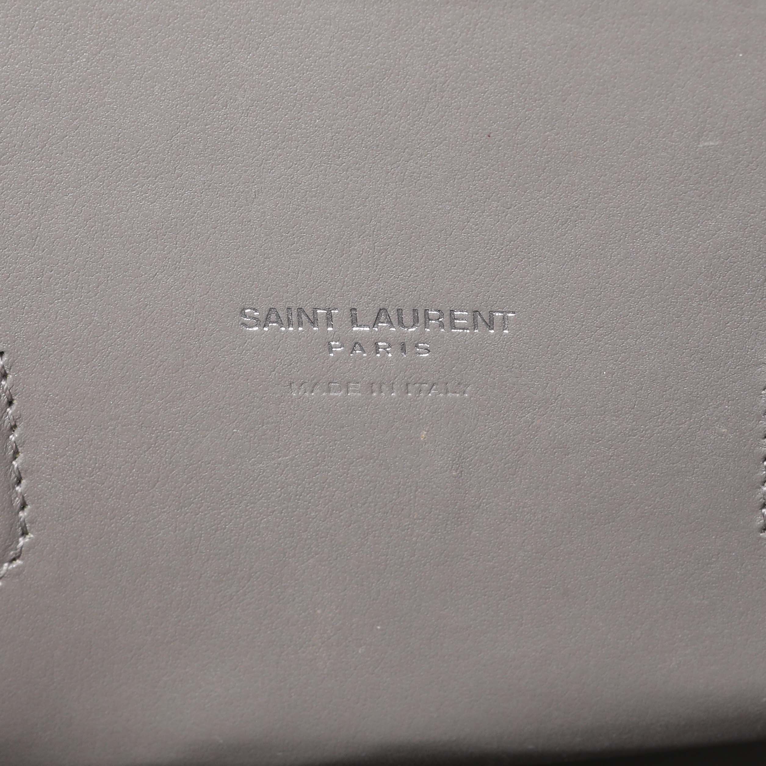 Saint Laurent Grey Croc Embossed Baby Sac De Jour - Image 9