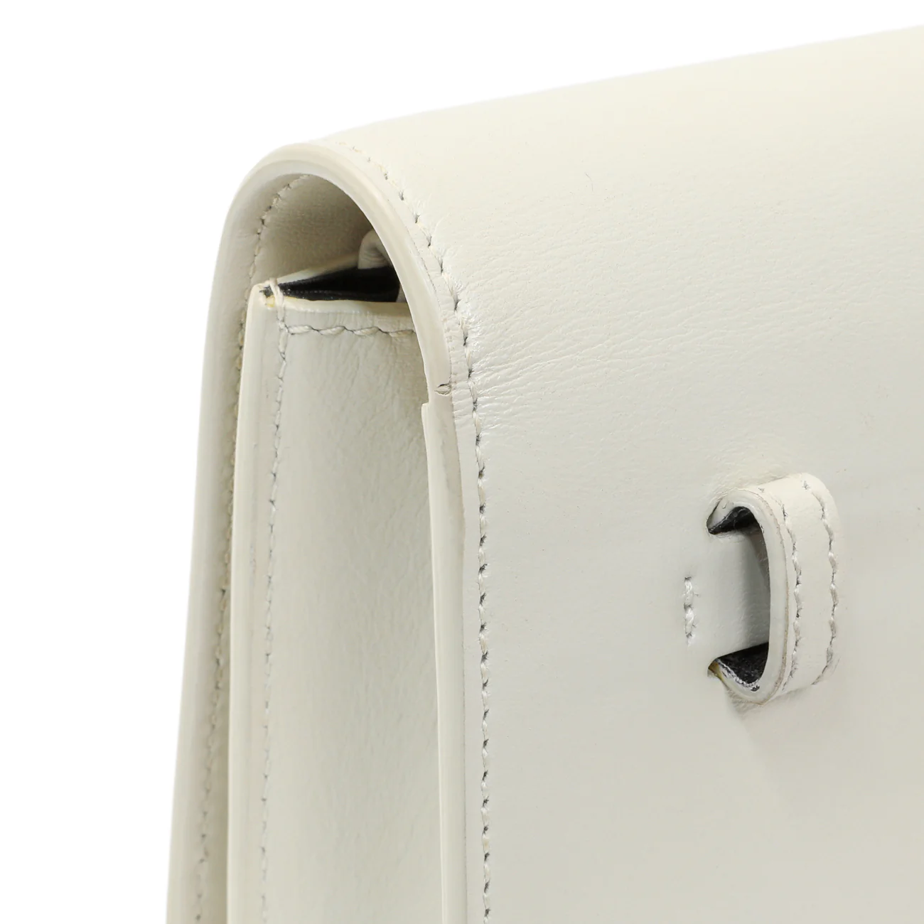 Saint Laurent Ivory Calfskin Kate Belt Bag - Image 11