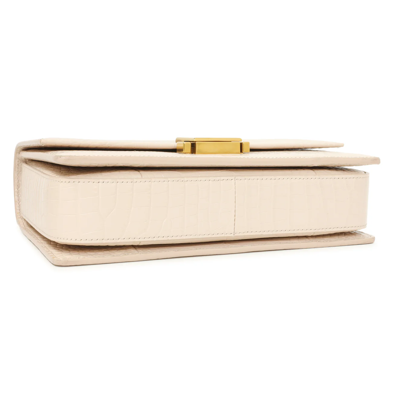 Saint Laurent Light Pink Crocodile Embossed Calfskin Medium Bellechasse - Image 4
