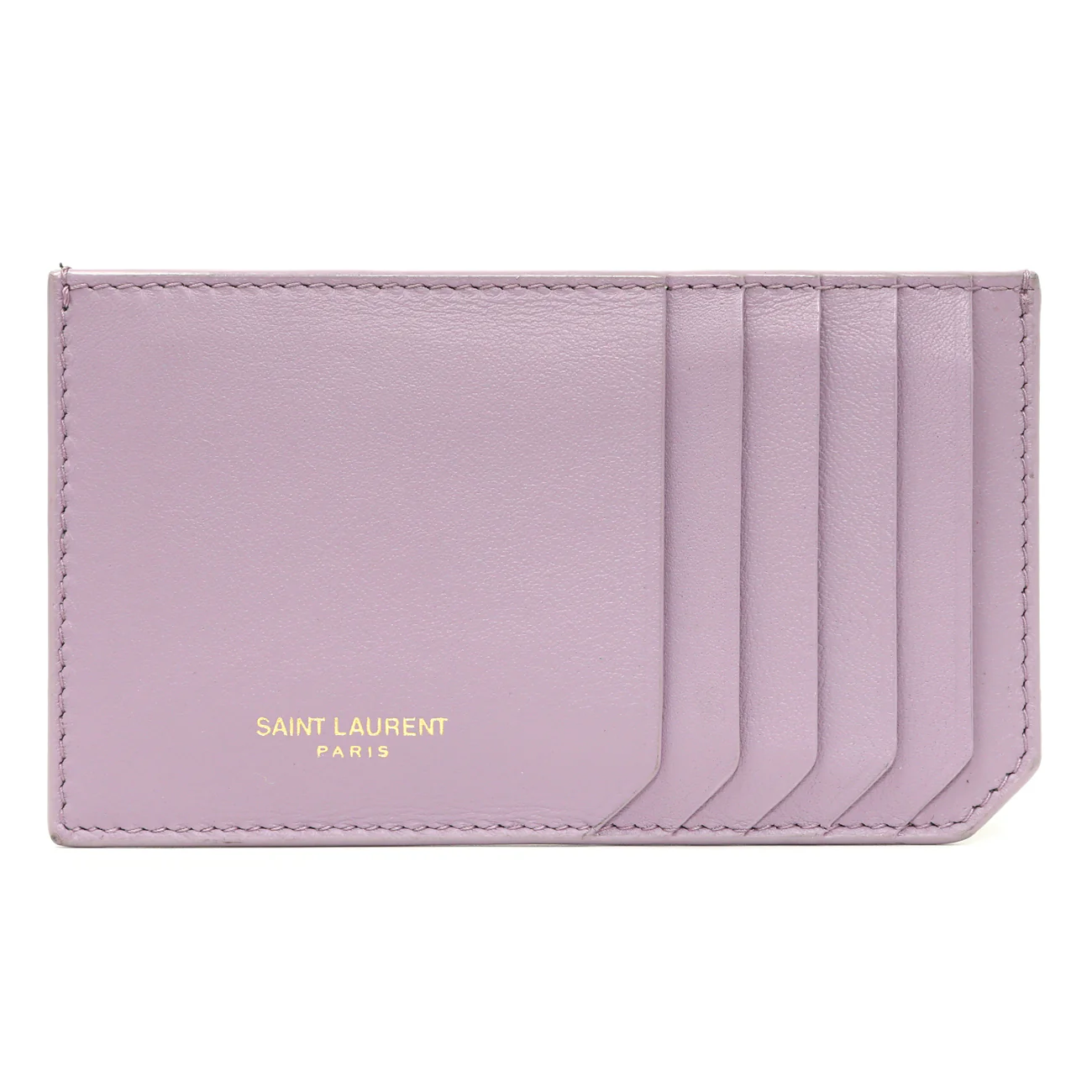 Saint Laurent Lilac Calfskin 5 Fragments Card Holder