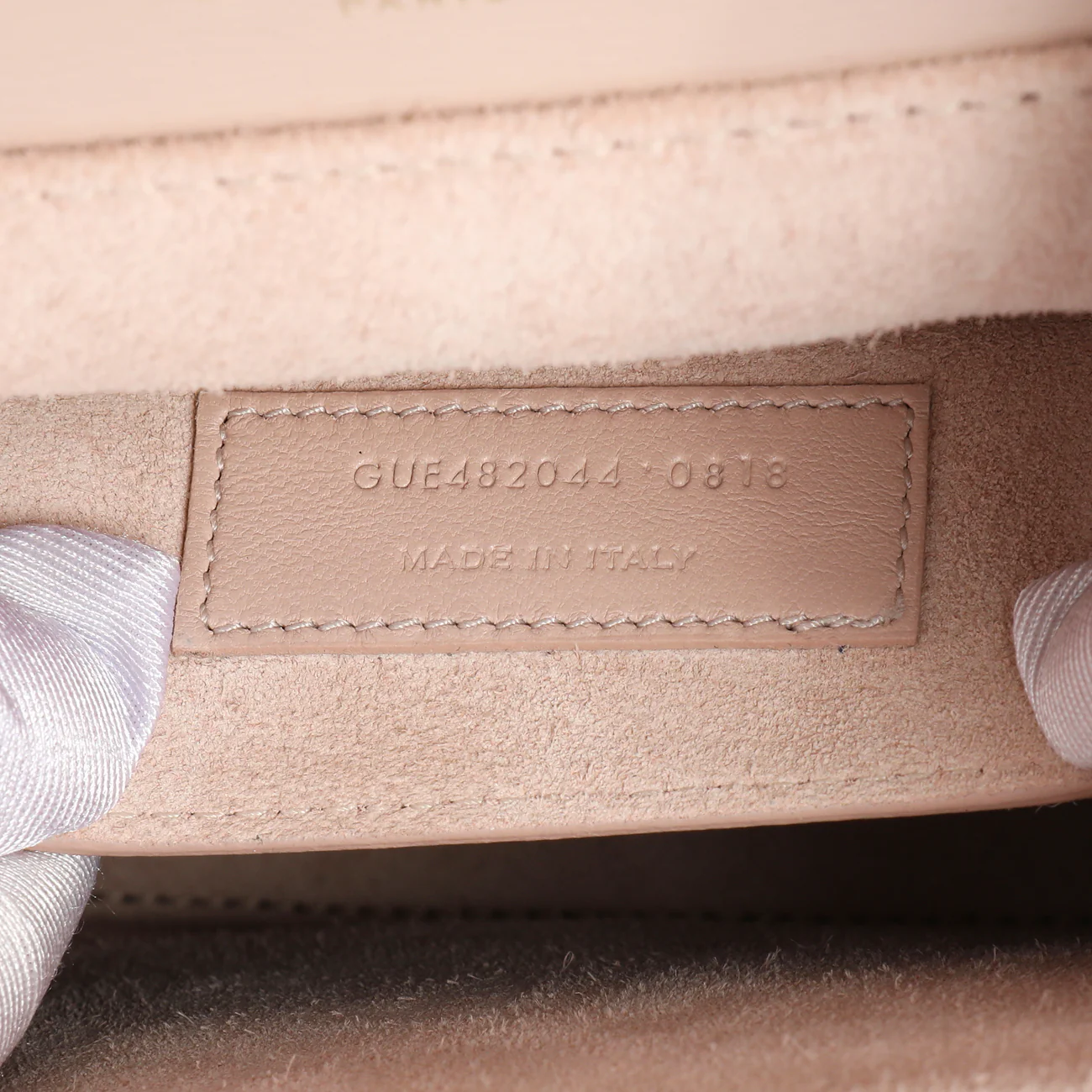 Saint Laurent Marble Pink Smooth Calfskin Suede Medium Bellechasse Bag - Image 11