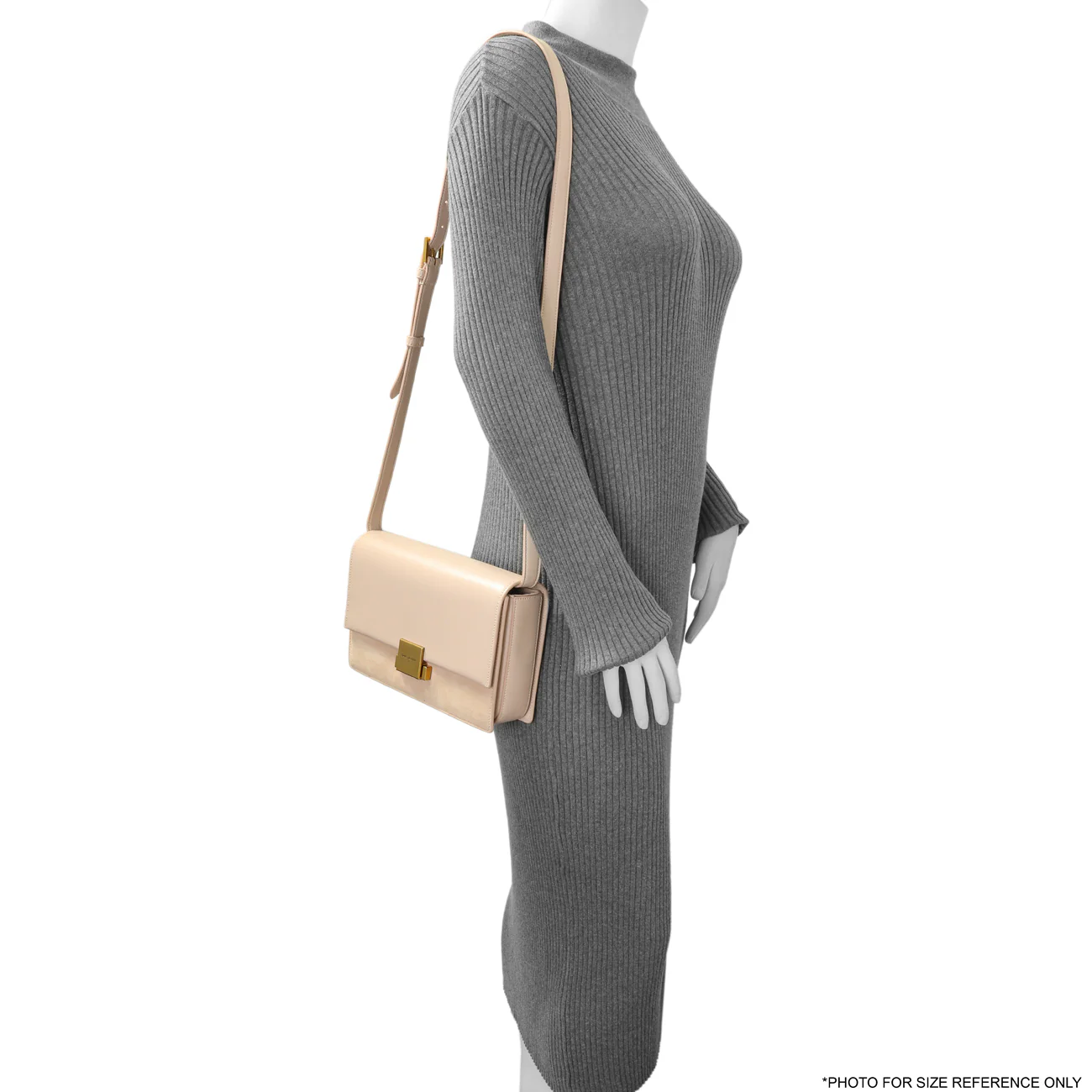 Saint Laurent Marble Pink Smooth Calfskin Suede Medium Bellechasse Bag - Image 12