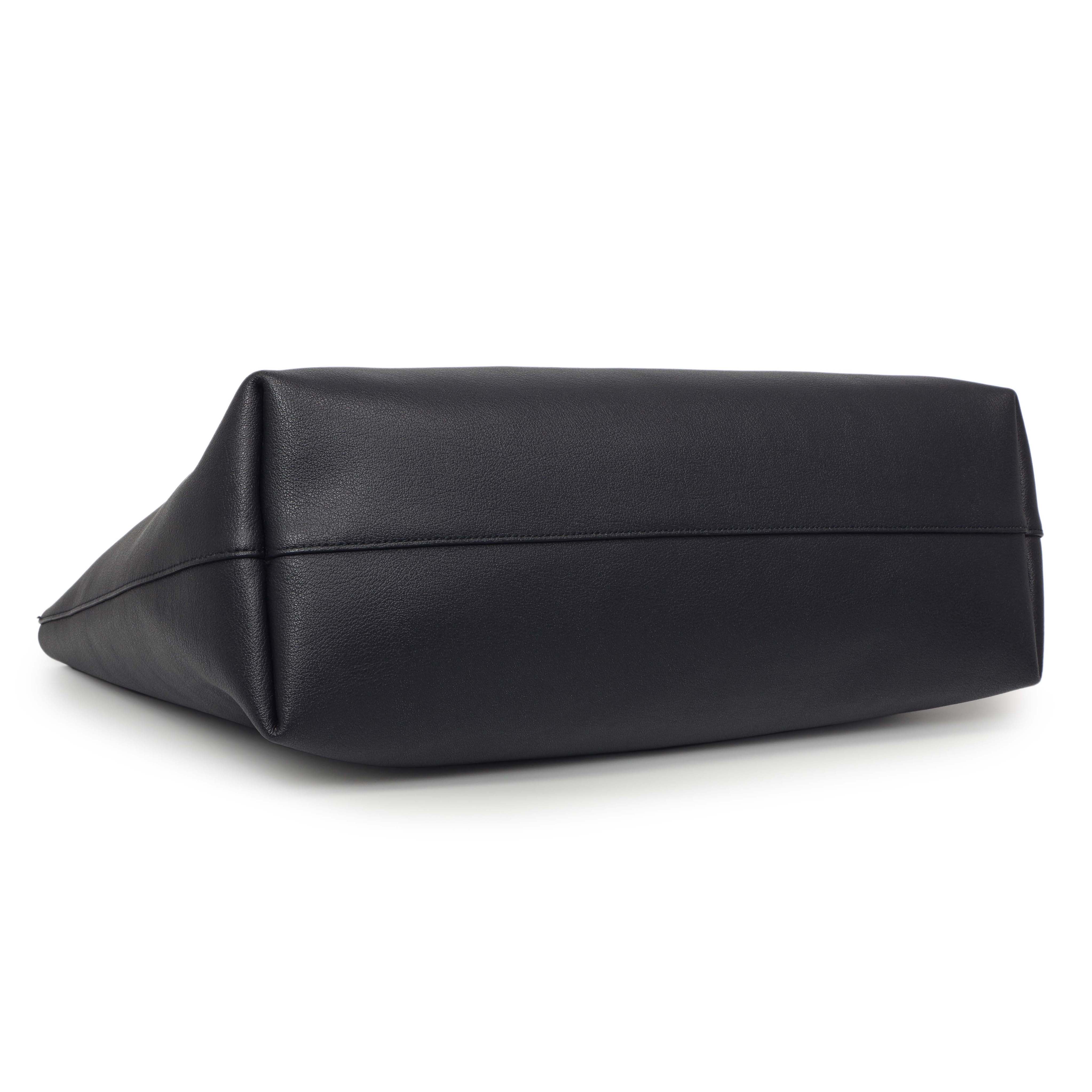 Saint Laurent Navy Calfskin Large Shopping Tote - Image 3