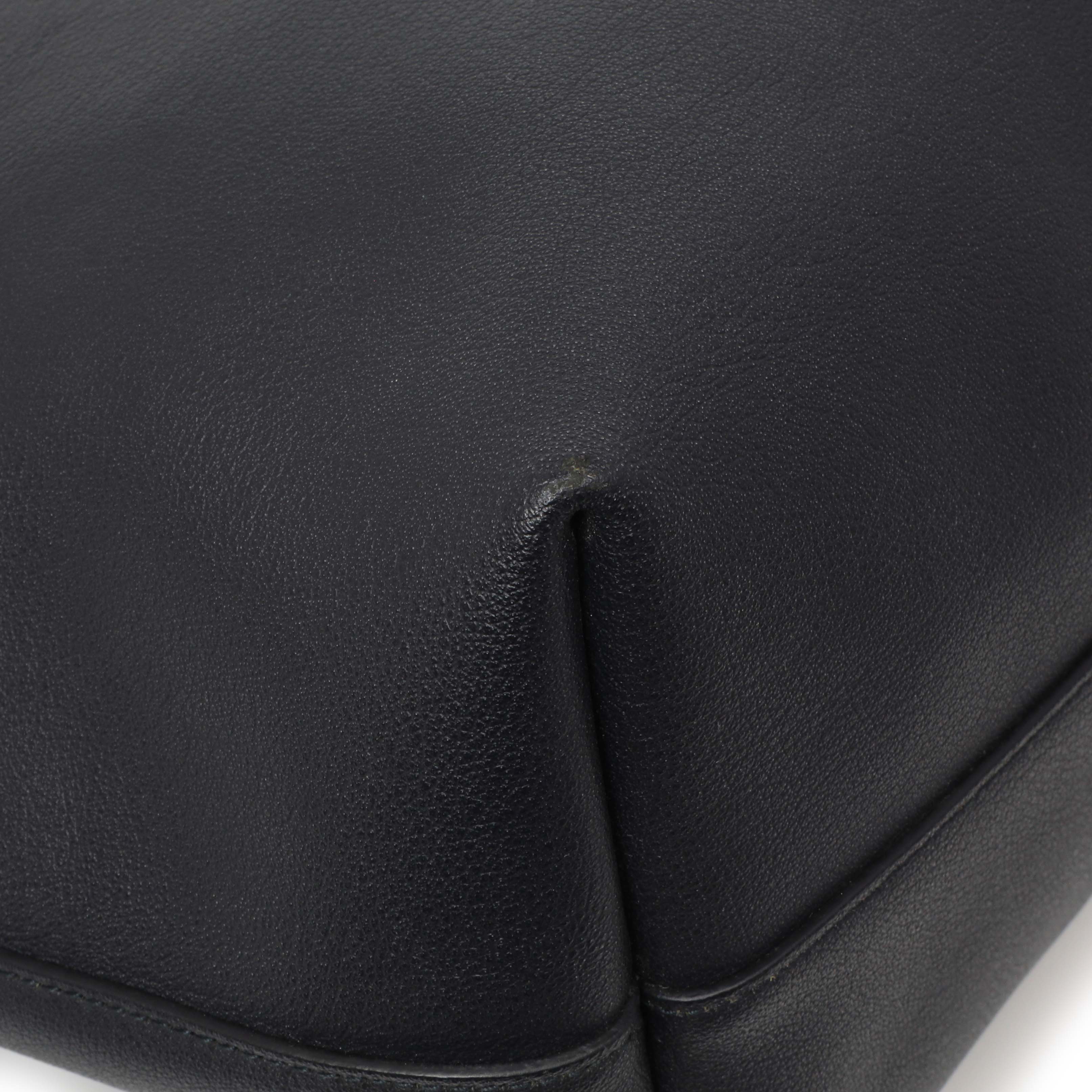 Saint Laurent Navy Calfskin Large Shopping Tote - Image 6