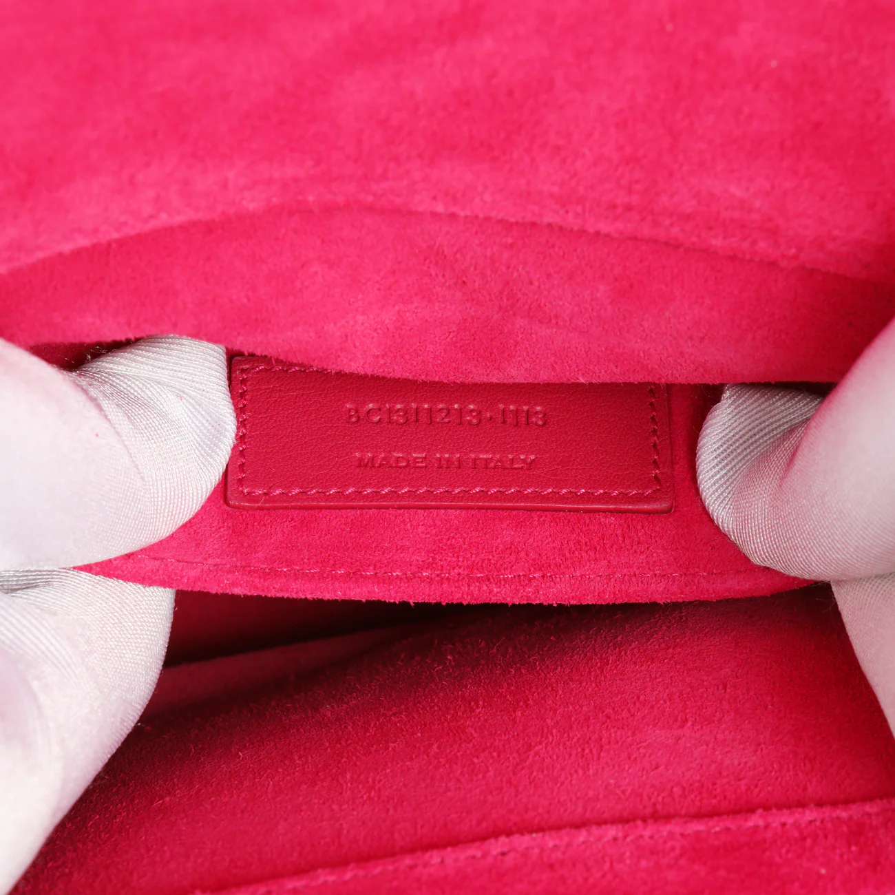 Saint Laurent Pink Calfskin Y Ligne Clutch - Image 10