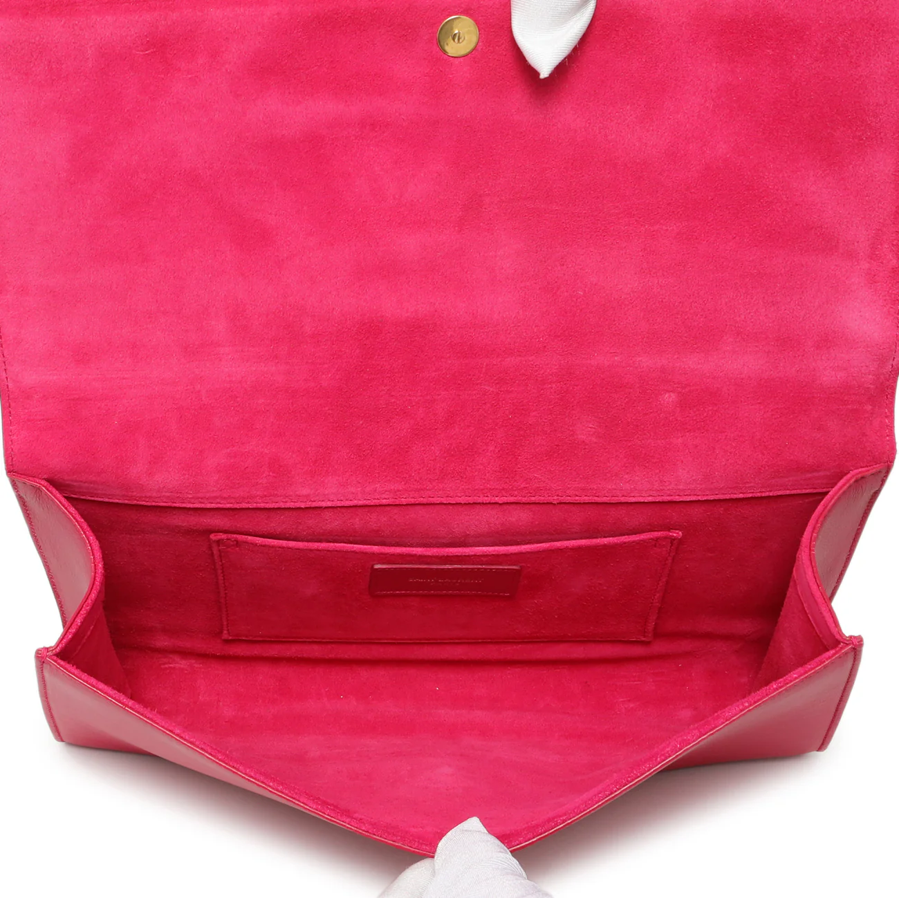 Saint Laurent Pink Calfskin Y Ligne Clutch - Image 8