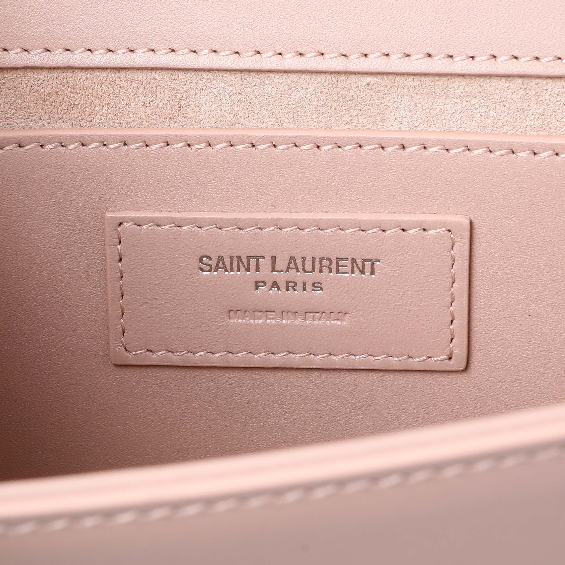 Saint Laurent Pink Smooth Calfskin Medium Classic Monogram Kate Tassel Satchel - Image 5