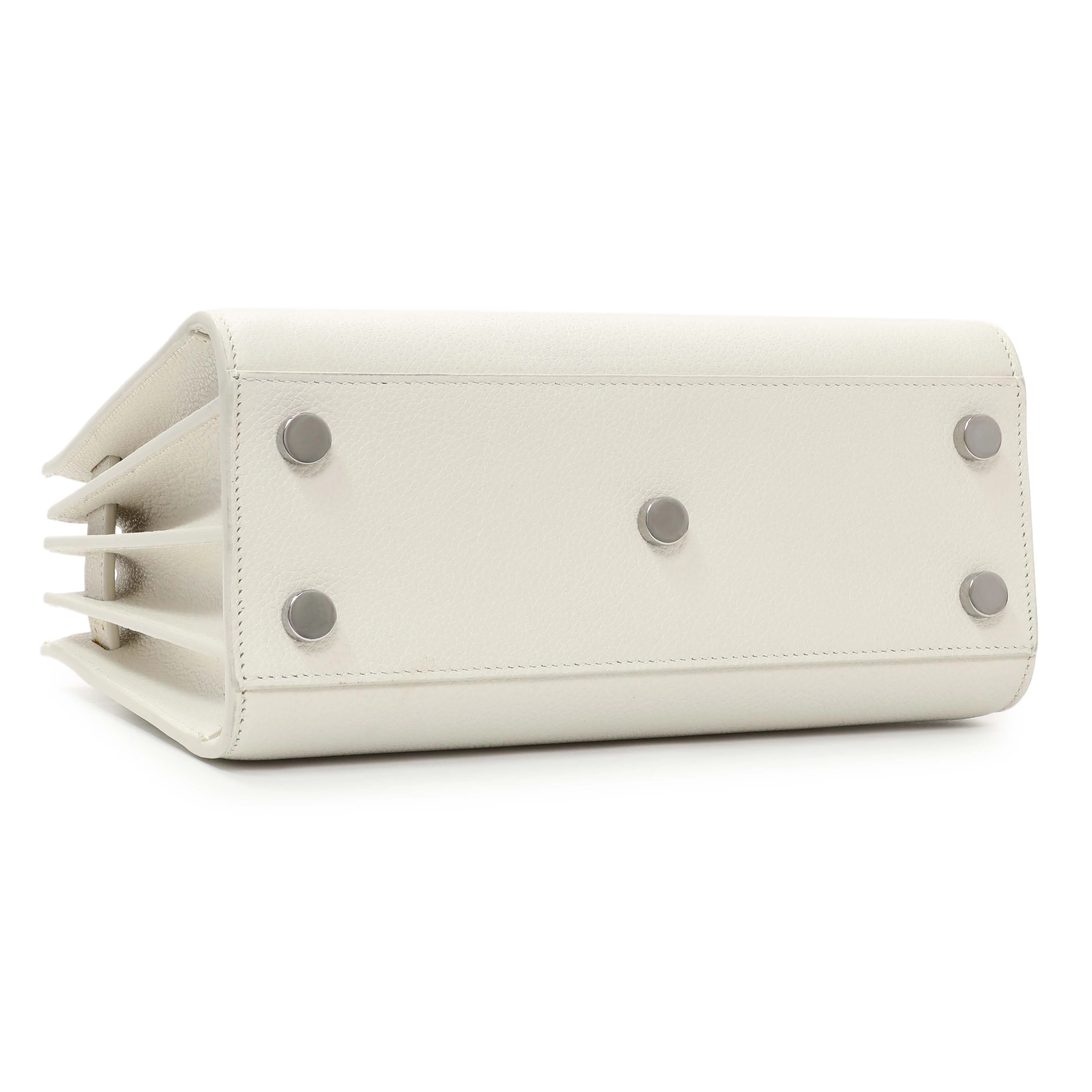 Saint Laurent White Grained Calfskin Nano Sac De Jour - Image 3