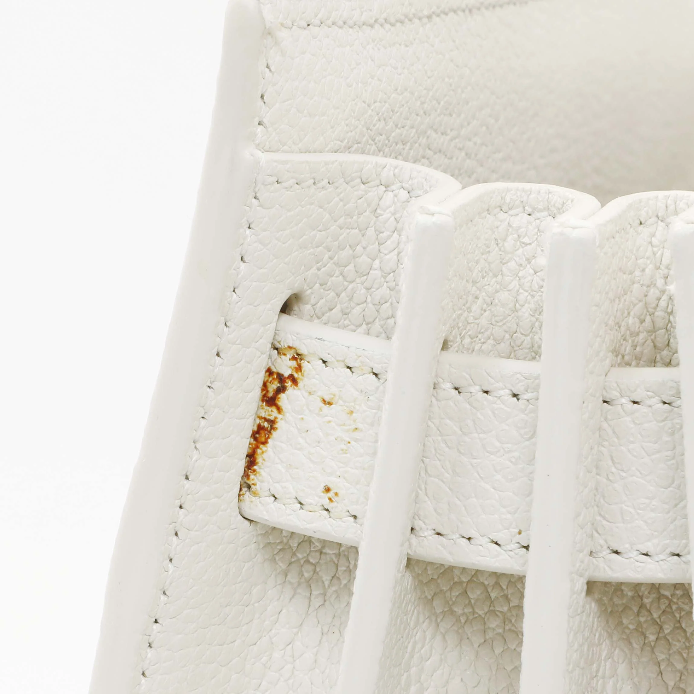 Saint Laurent White Grained Calfskin Nano Sac De Jour - Image 4