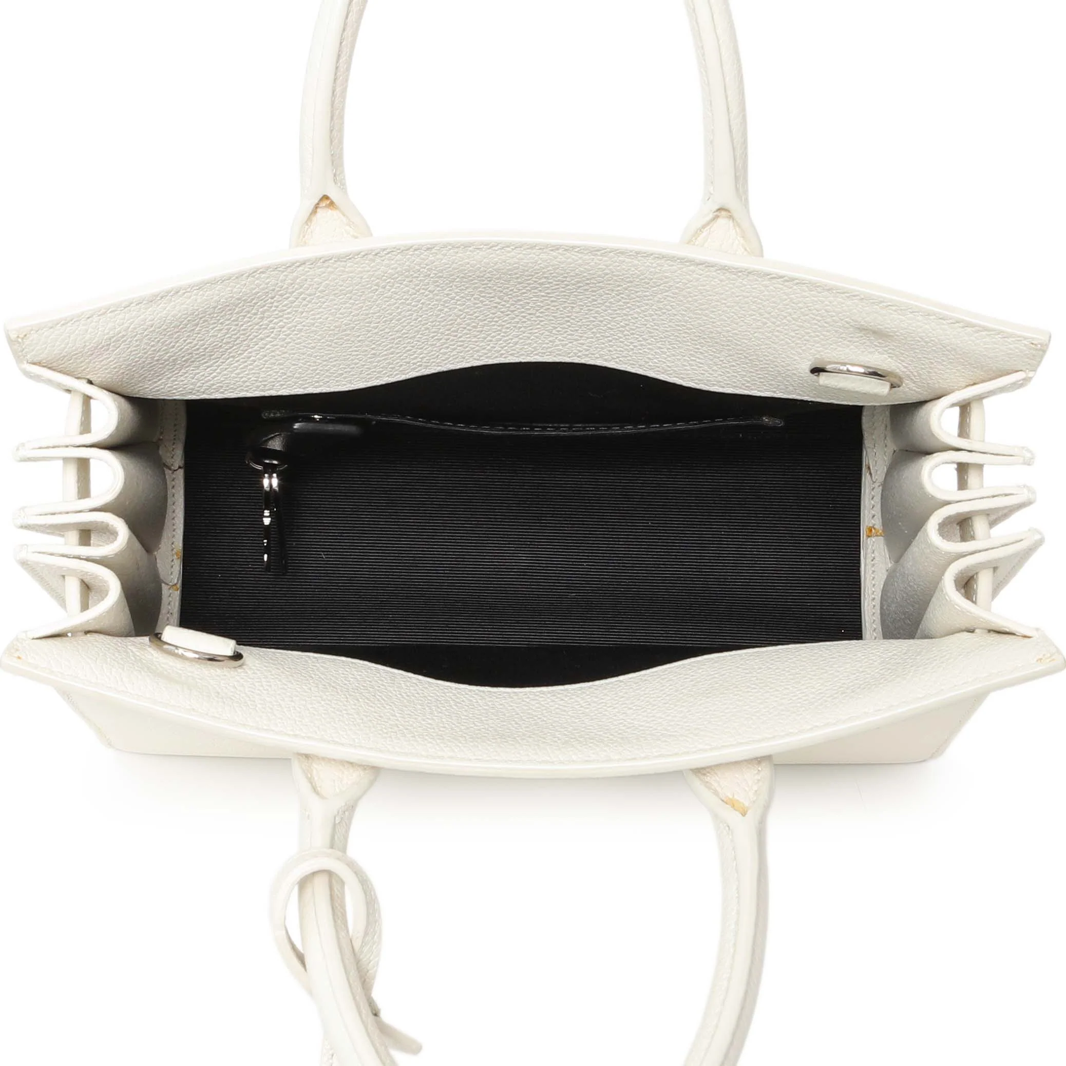Saint Laurent White Grained Calfskin Nano Sac De Jour - Image 5